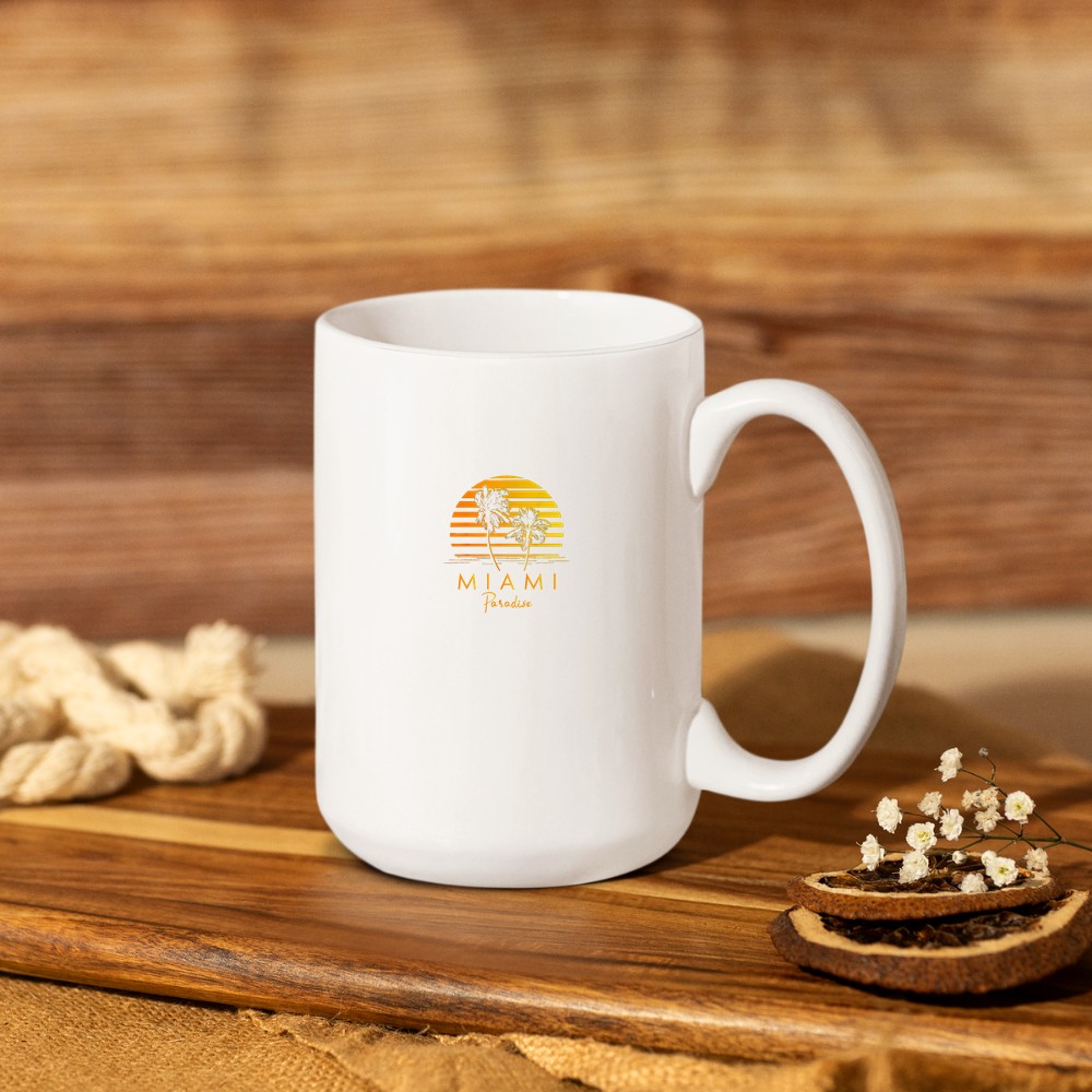 Miami Beach Tropical Vibes Vacation Palm Trees Souvenirs Mug 