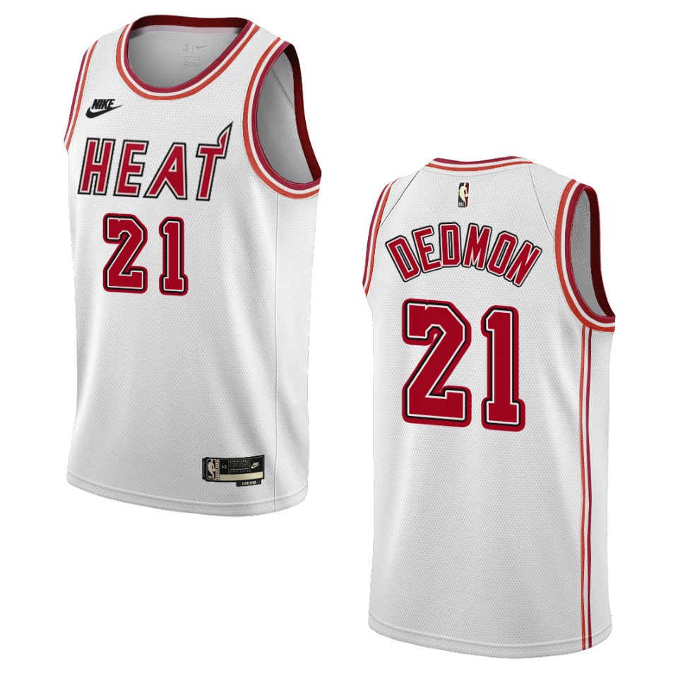 Miami Heat 2022-23 Classic Edition Dwayne Dedmon White Basketball Jersey 35th Anniversary