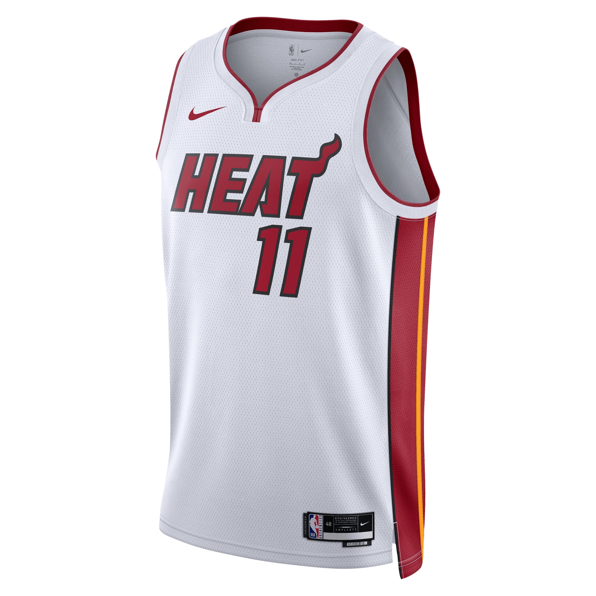 Alternative view of Miami Heat Association Edition Swingman Basketball Jersey - White - Jaime Jaquez Jr. - Unisex - JS940 