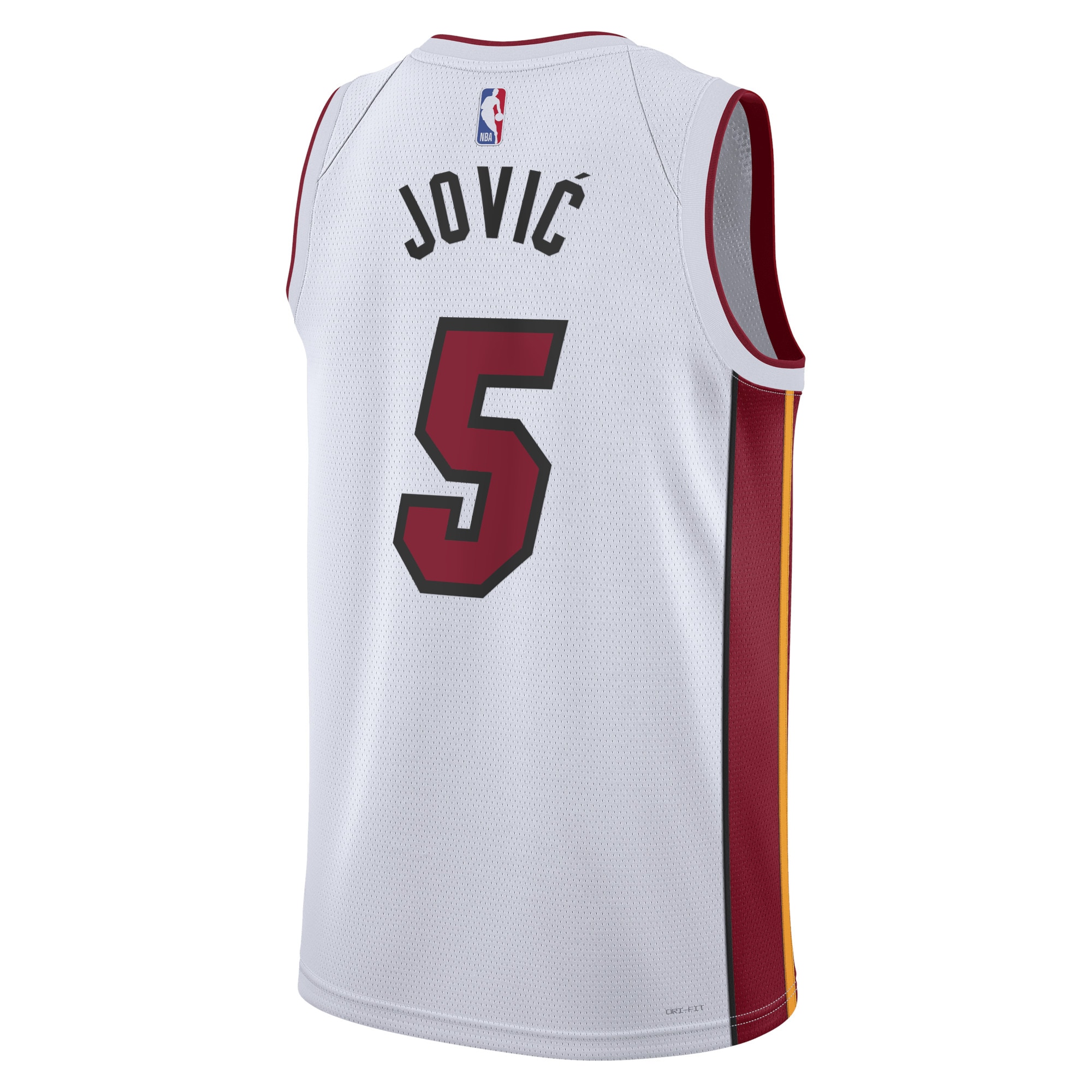 Alternative view of Miami Heat Association Edition Swingman Basketball Jersey - White - Nikola Jović - Unisex - JS347 