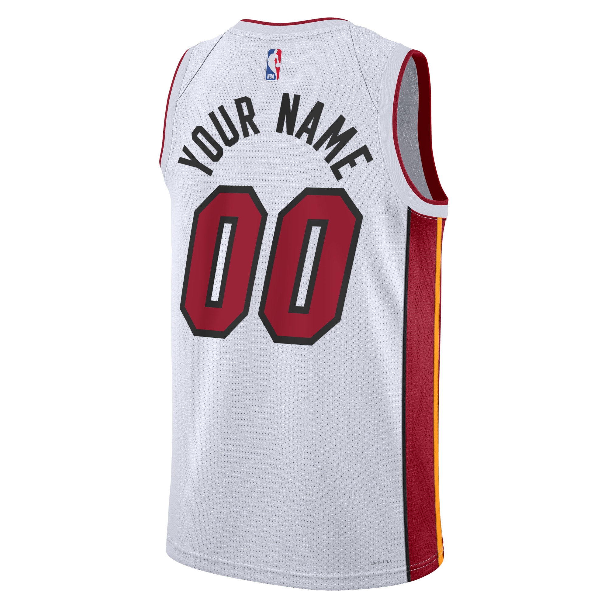 Alternative view of Miami Heat Association Swingman Basketball Jersey - Custom - Unisex - JS301 