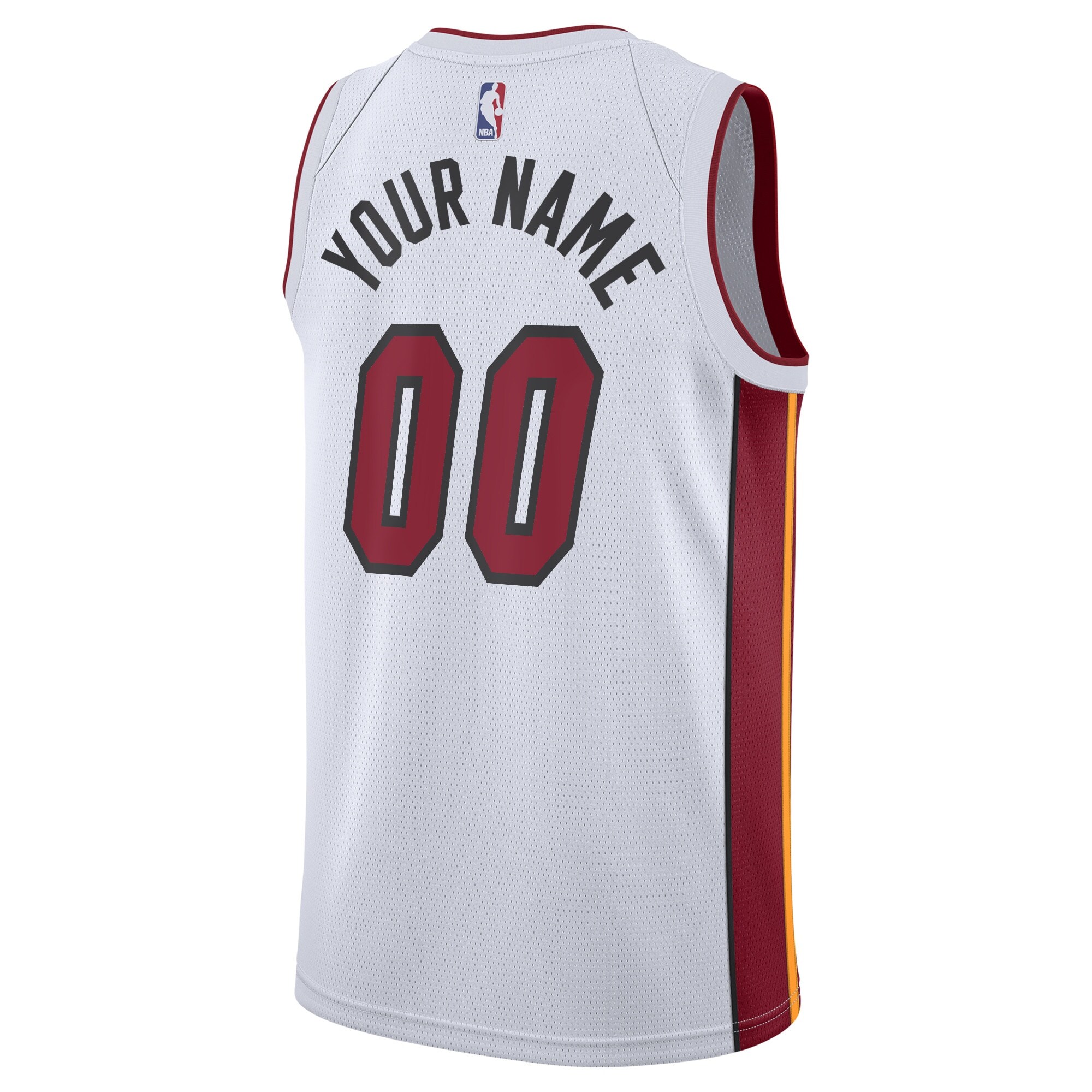 Alternative view of Miami Heat Association Swingman Basketball Jersey - Custom - Youth - JS506 