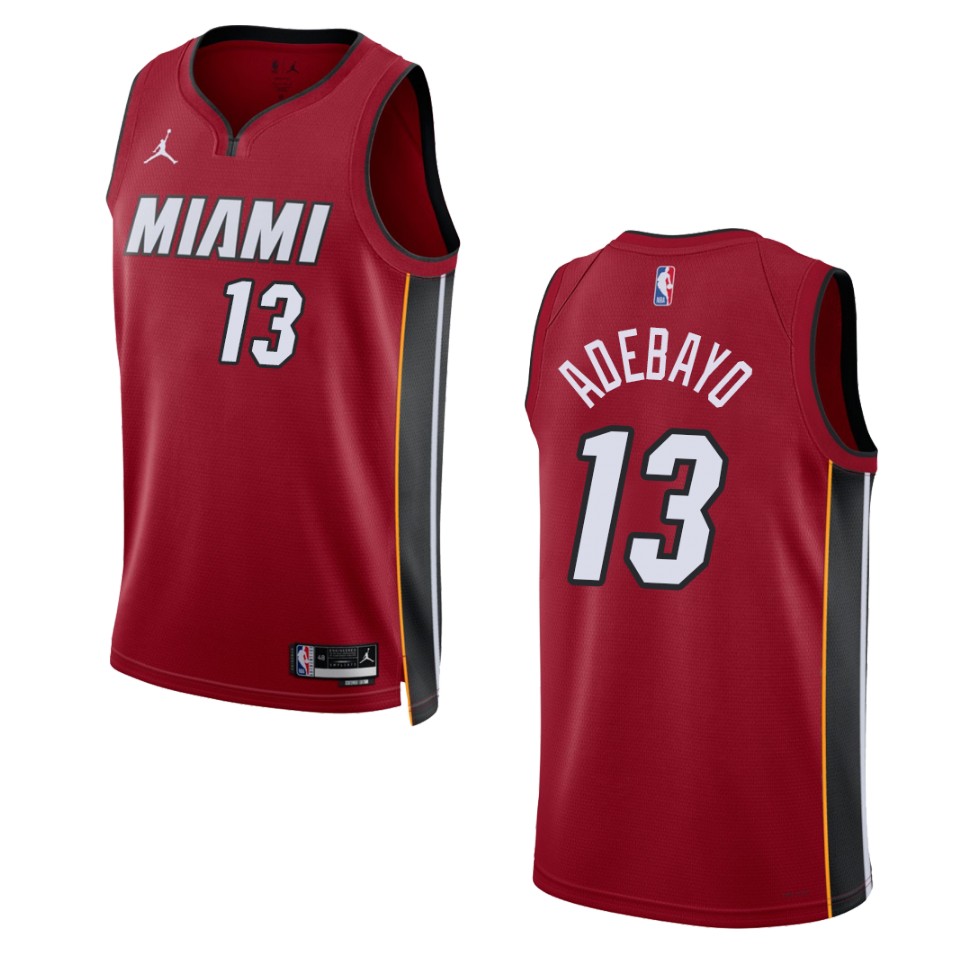 Miami Heat Bam Adebayo 2022-23 Statement Edition Red Swingman Basketball Jersey