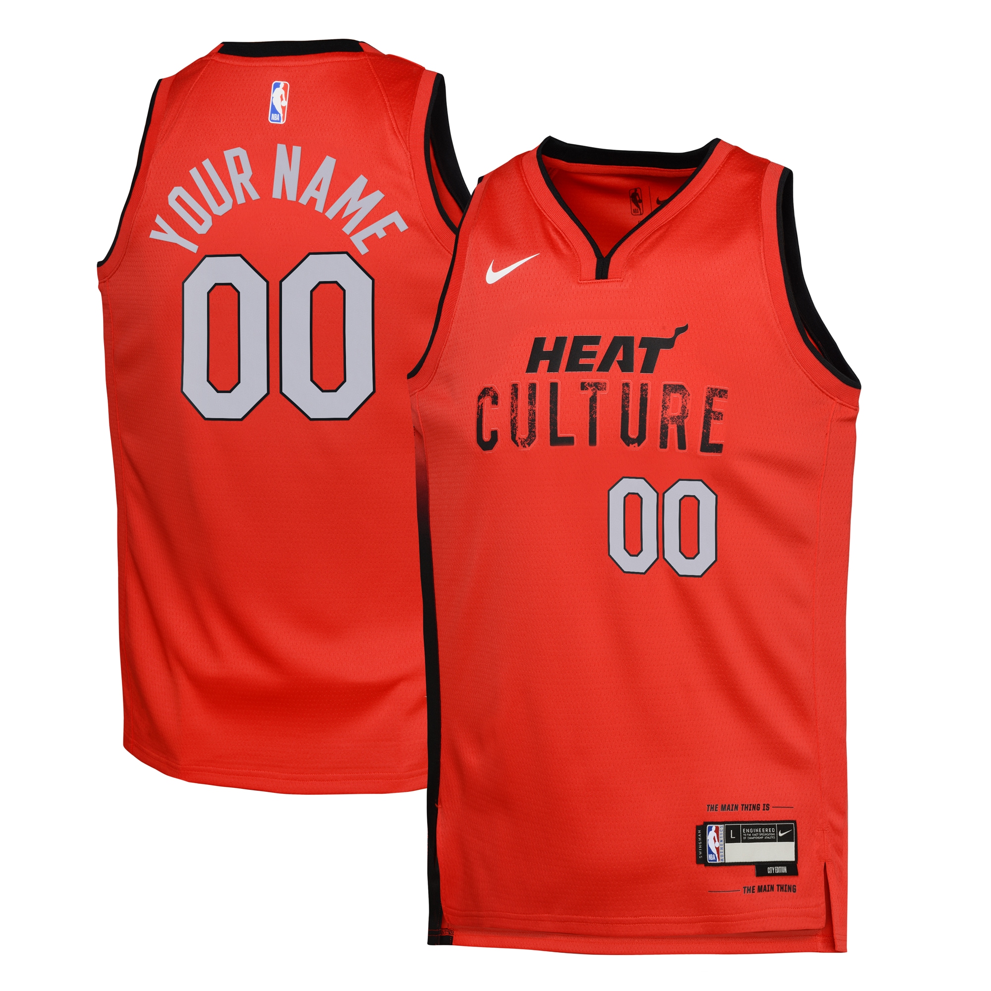 Miami Heat City Edition Swingman Basketball Jersey 2024 - Custom - Youth - JS830 