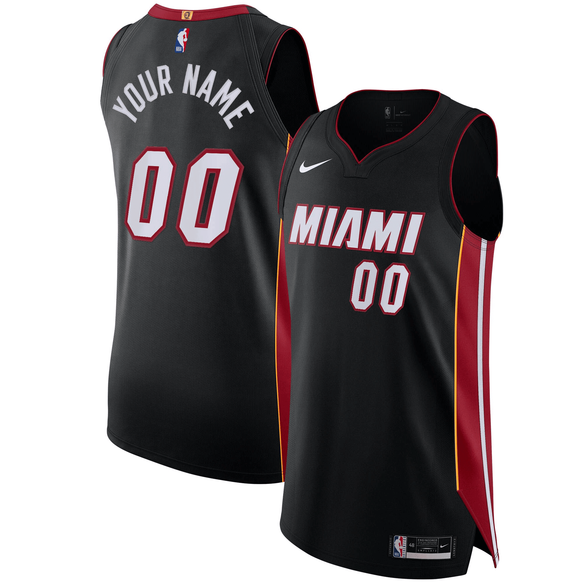 Miami Heat Custom Basketball Jersey Black - Icon Edition Basketball Jersey - JS443 