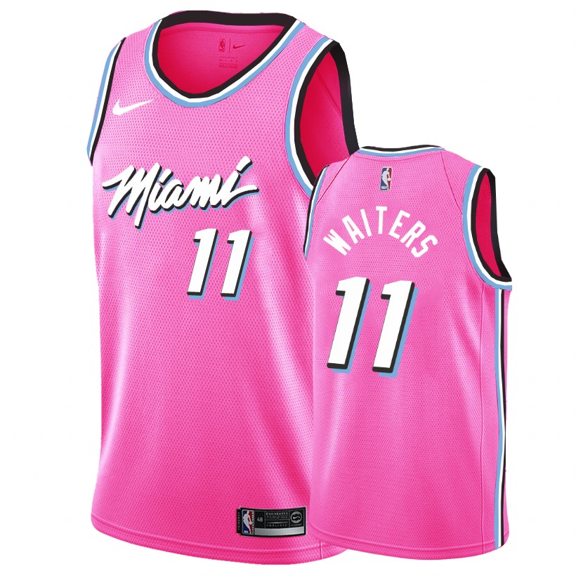 Miami Heat Dion Waiters #11 Pink Earned Edition Basketball Jersey