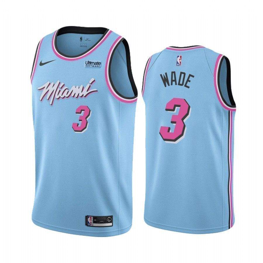 Miami Heat Dwyane Wade 3 City Vice Night Basketball Jersey - JS208 
