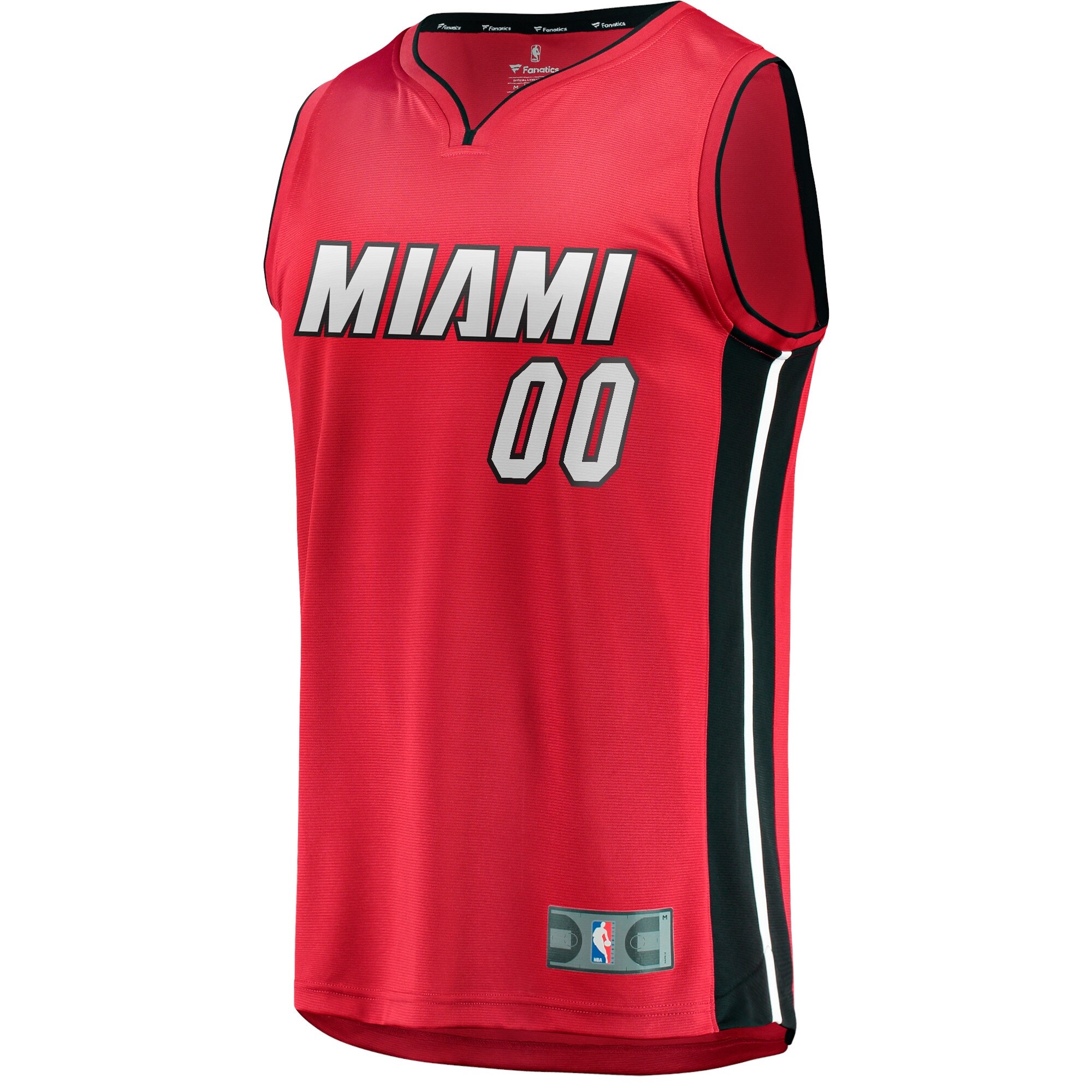 Alternative view of Miami Heat Fanatics Fast Break Custom Basketball Jersey - Red - Statement Edition