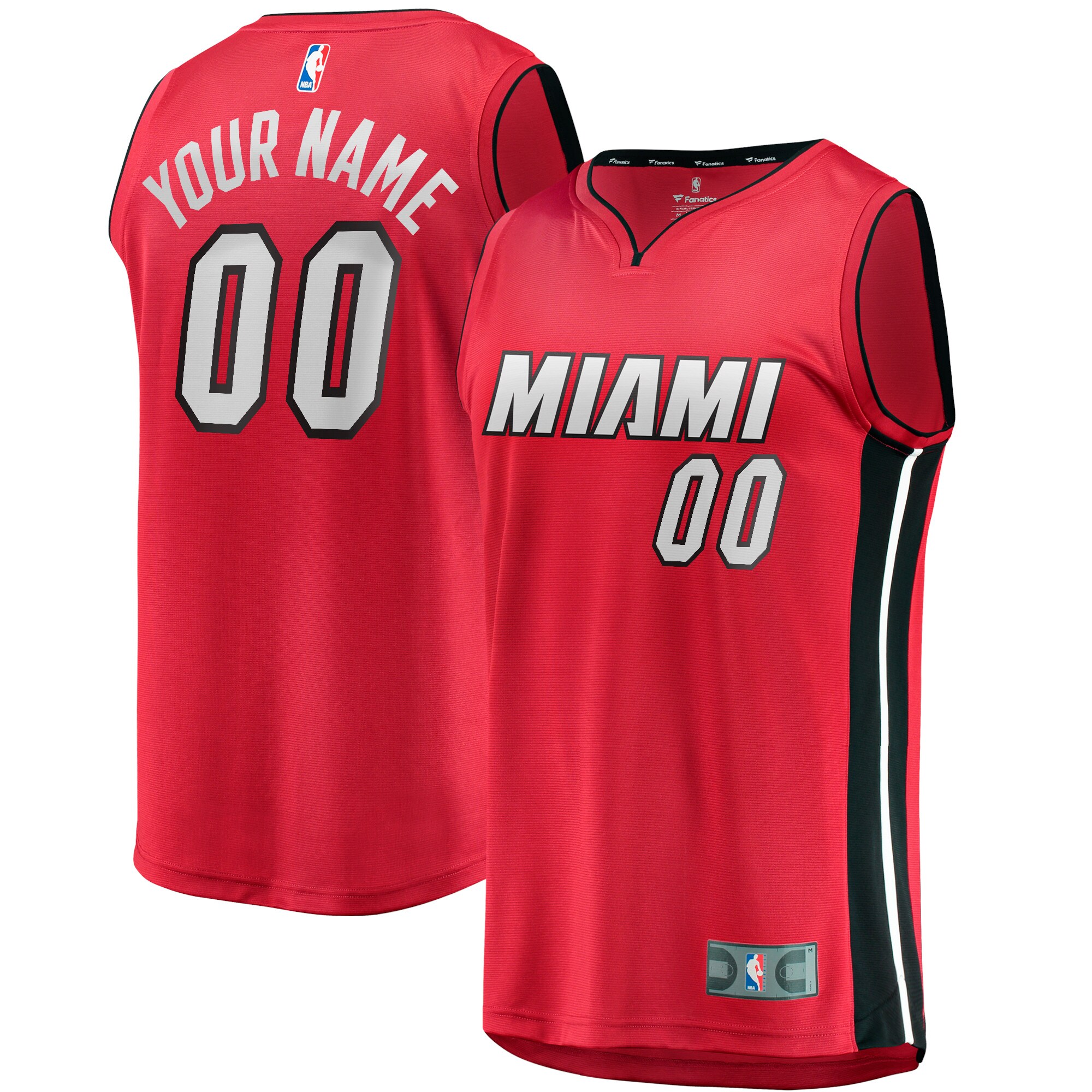 Miami Heat Fanatics Fast Break Custom Basketball Jersey - Red - Statement Edition