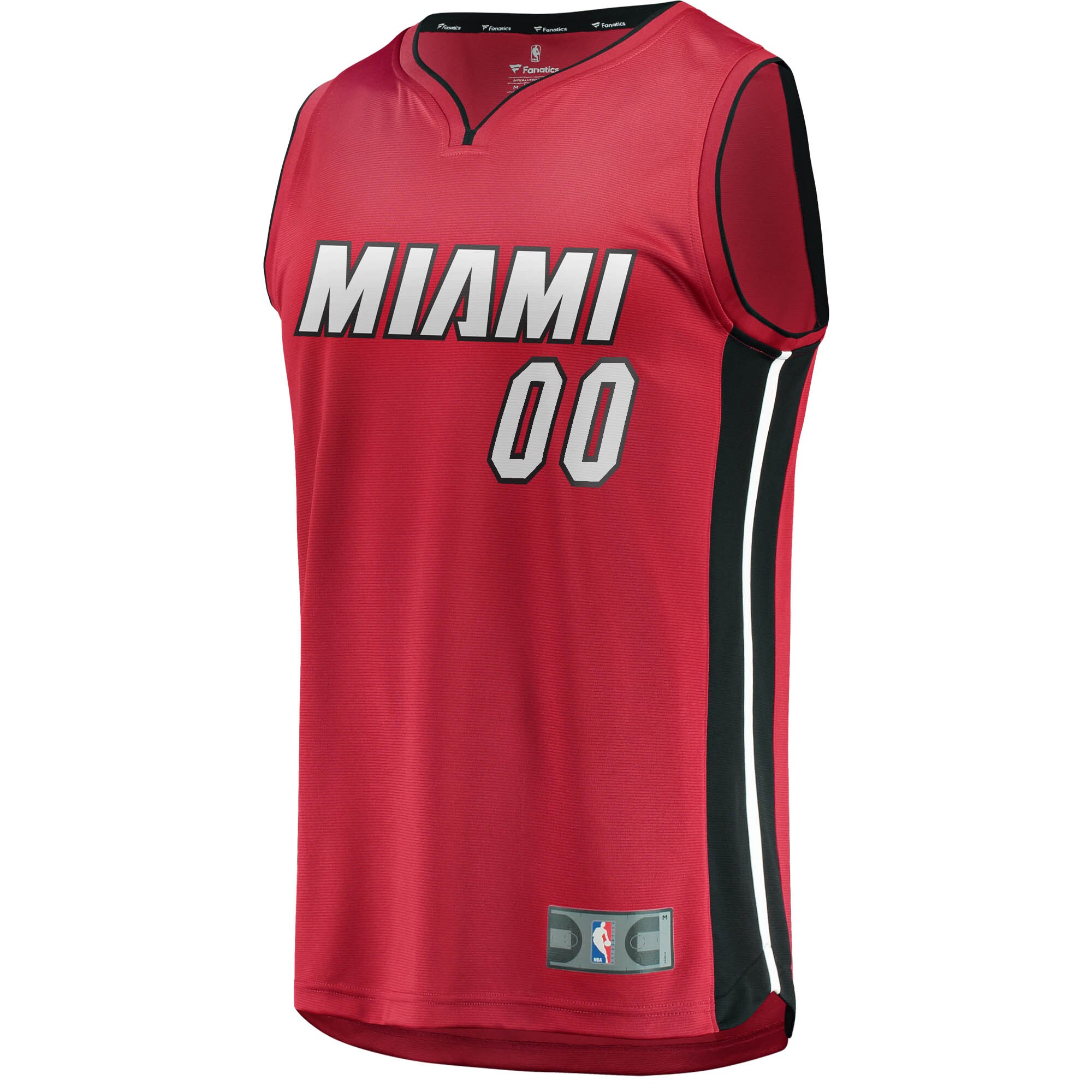 Alternative view of Miami Heat Fanatics Youth Fast Break Replica Custom Basketball Jersey Red - Statement Edition
