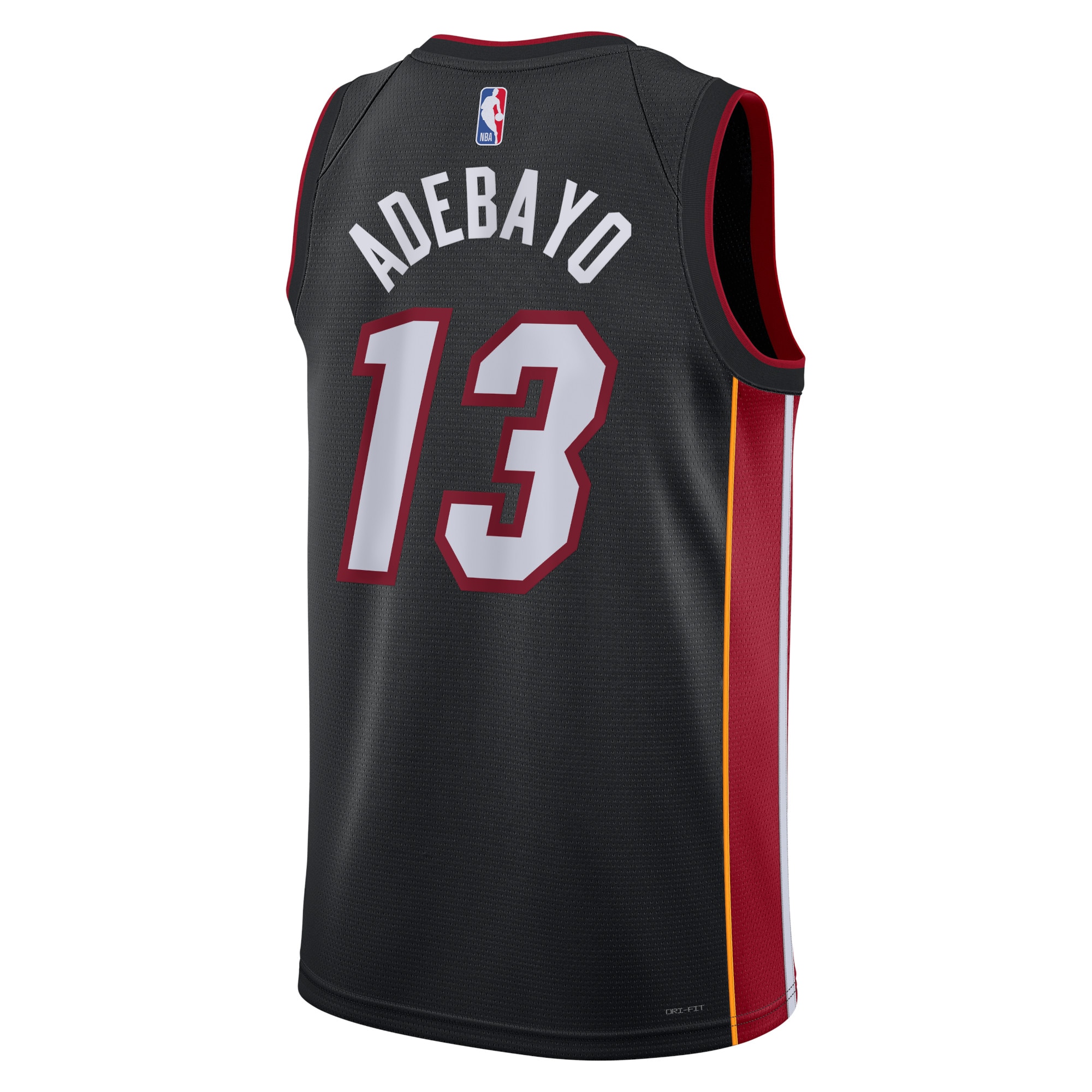 Alternative view of Miami Heat Icon Edition Swingman Basketball Jersey - Black - Bam Adebayo - Unisex - JS428 