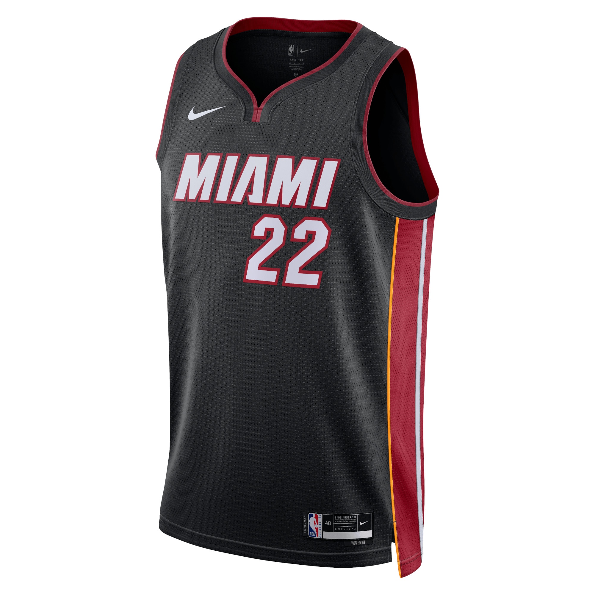 Miami Heat Icon Edition Swingman Basketball Jersey - Black - Jimmy Butler - Unisex - JS425 