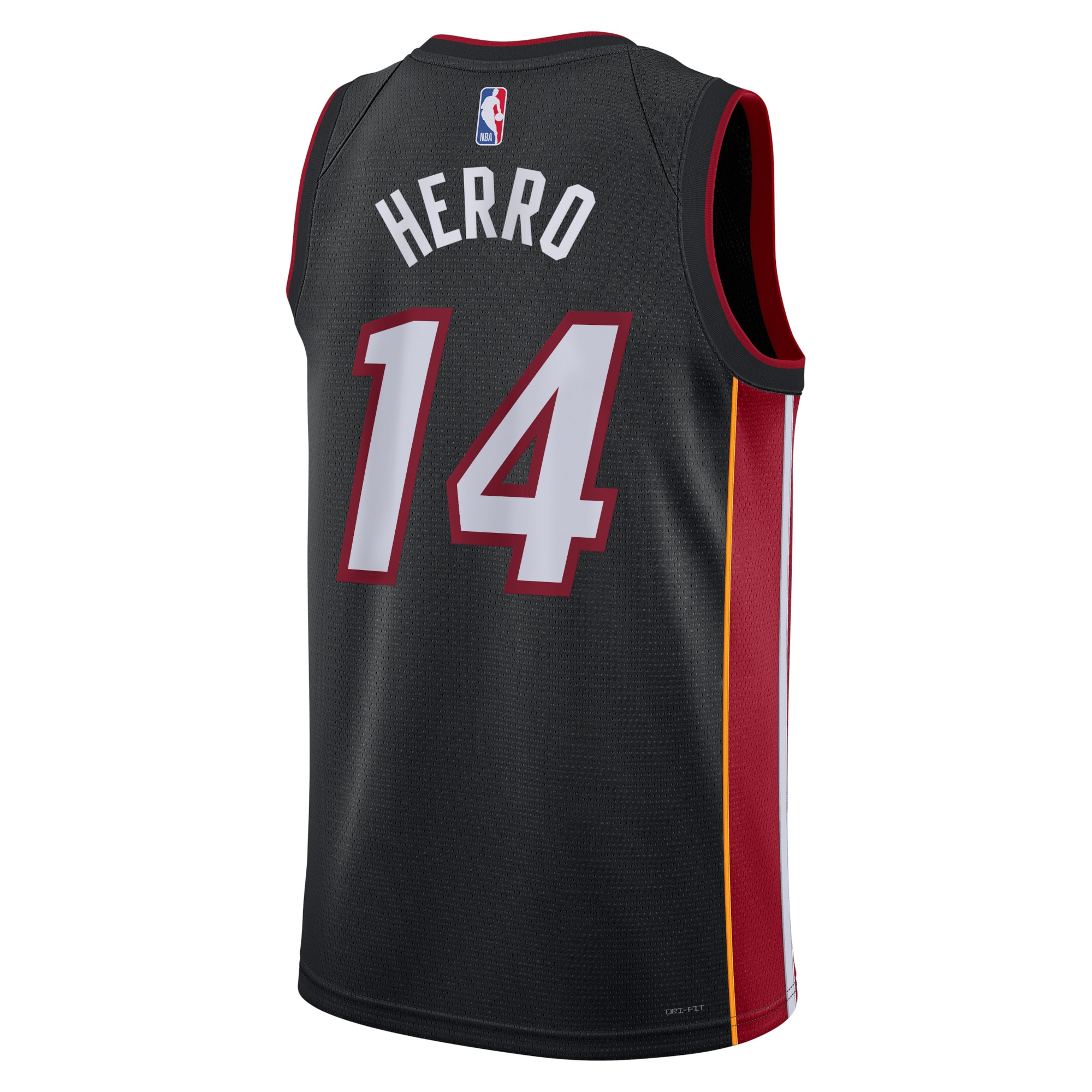 Alternative view of Miami Heat Icon Edition Swingman Basketball Jersey - Black - Tyler Herro - Unisex - JS653 