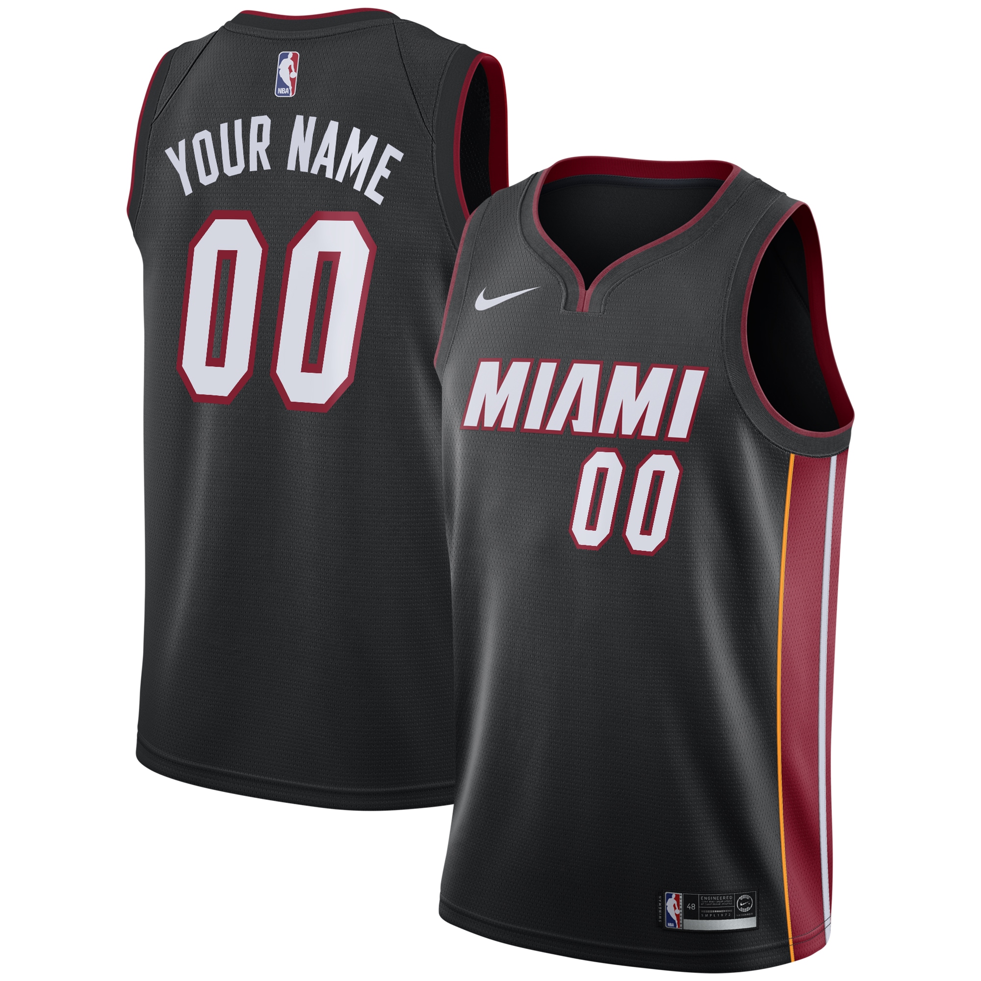 Miami Heat Icon Swingman Basketball Jersey - Custom - Youth - JS945 