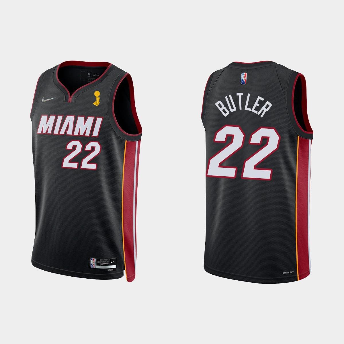 Miami Heat Jimmy Butler 22 Champions Cup Diamond Black Basketball Jersey Icon - JS695 