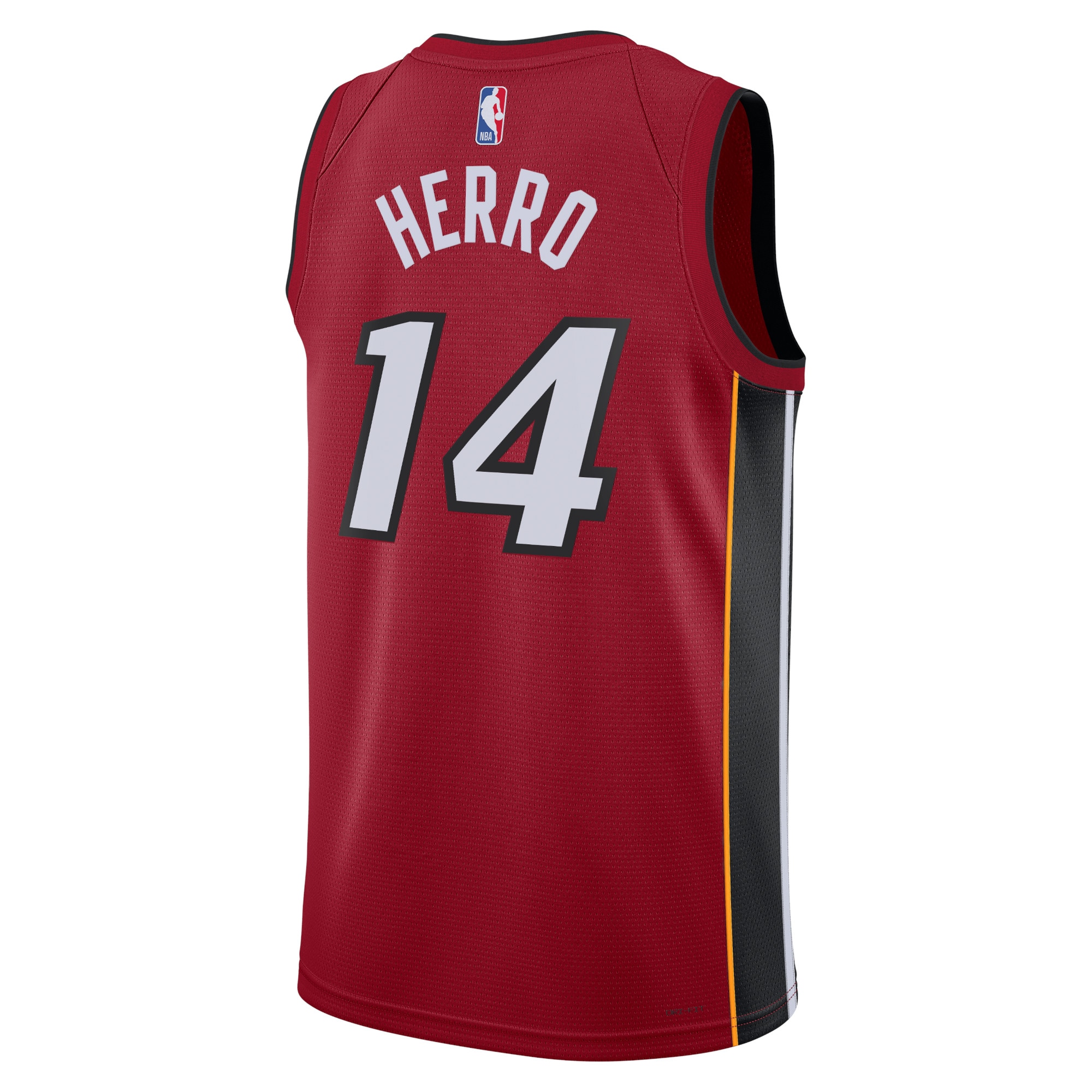 Alternative view of Miami Heat Jordan Statement Edition Swingman Basketball Jersey - Red - Tyler Herro - Unisex - JS696 