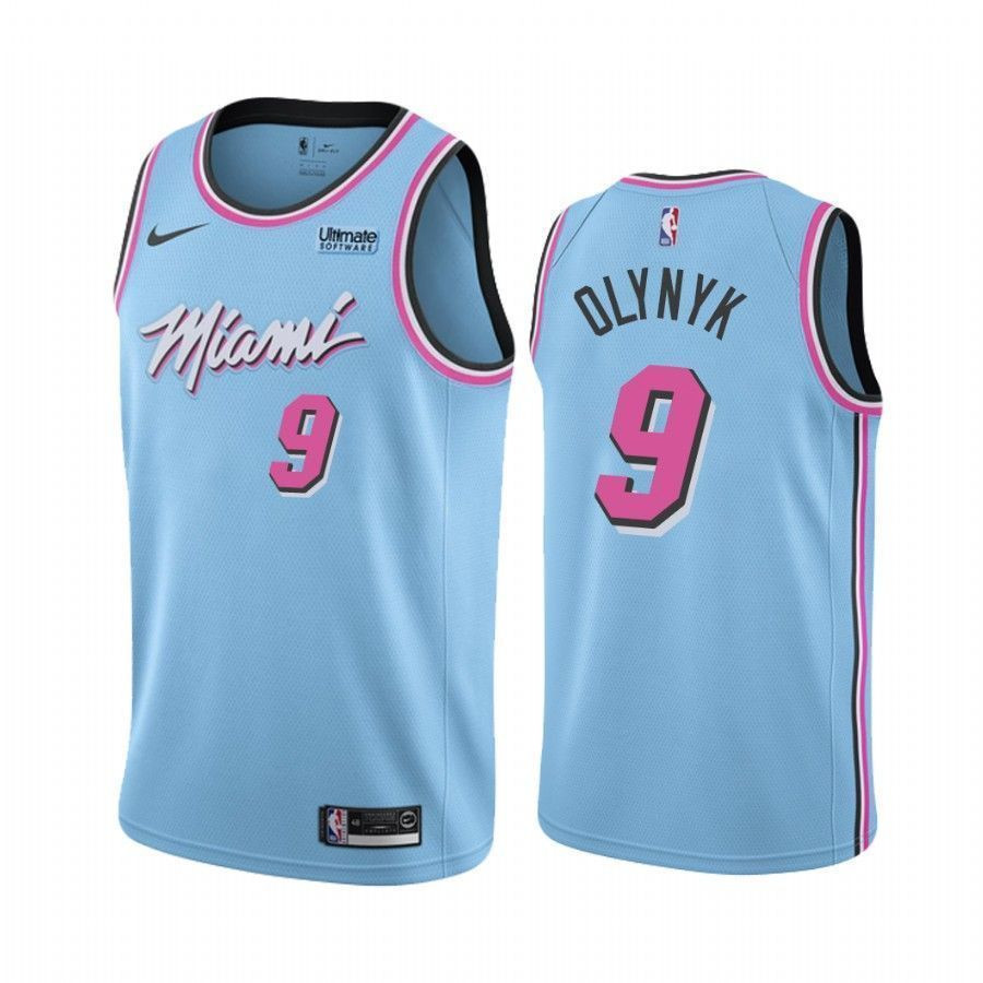 Miami Heat Kelly Olynyk 9 City Vice Night Basketball Jersey - JS477 