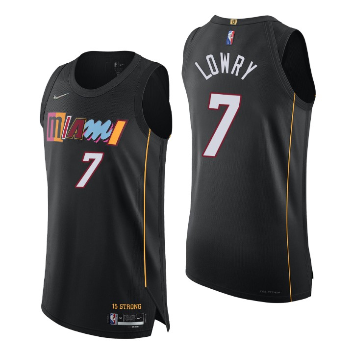 Miami Heat Kyle Lowry 2021-22 75th Anniversary Authentic Basketball Jersey City