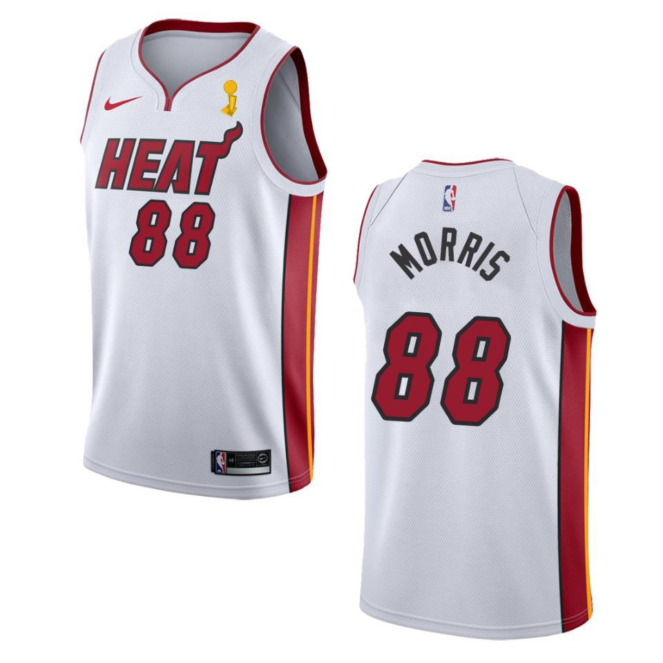Miami Heat Markieff Morris 88 Champions Cup 2023 Patch Jersey White - JS469 