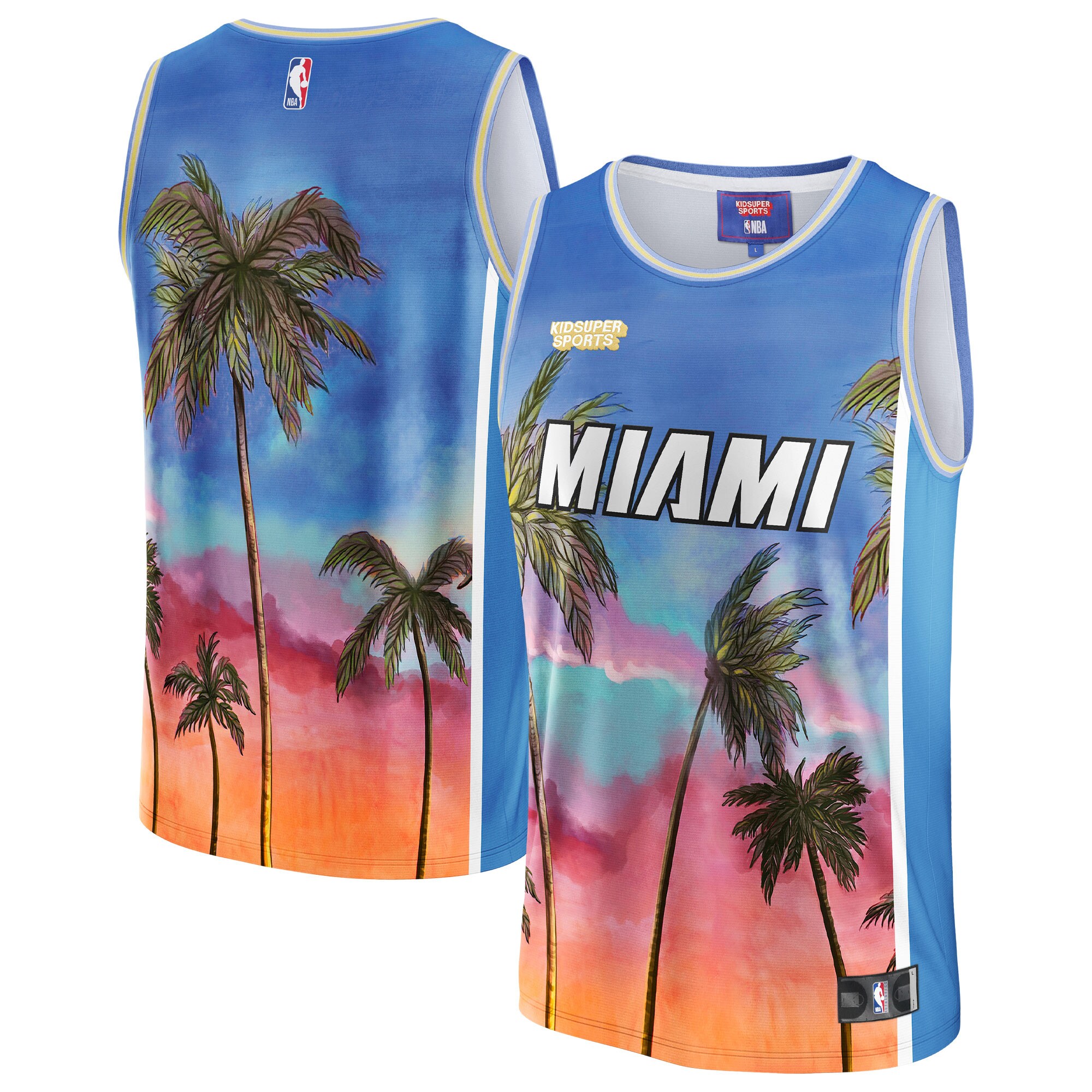 Miami Heat Nba & Kidsuper Studios By Fanatics Unisex Hometown Jersey - Blue