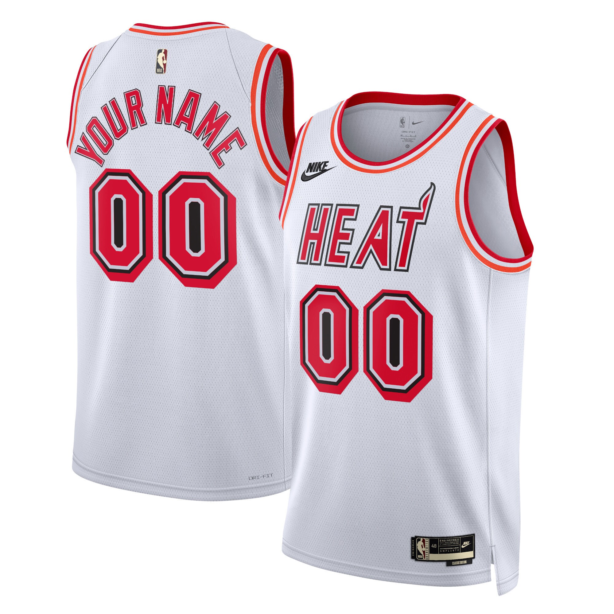 Miami Heat Unisex 2022/23 Custom Swingman Basketball Jersey - Classic Edition - White