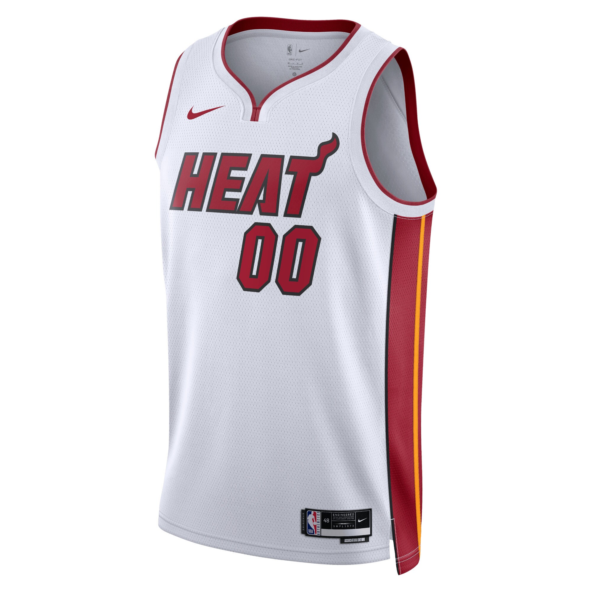 Alternative view of Miami Heat Unisex Swingman Custom Basketball Jersey White - Association Edition