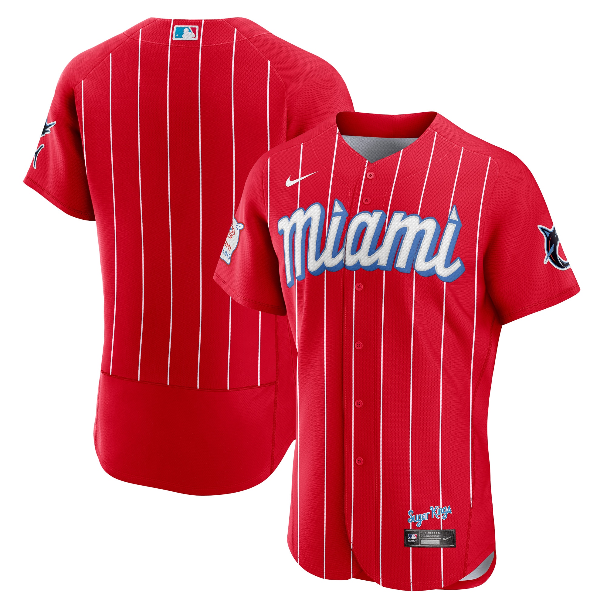 Miami Marlins 2021 City Connect Authentic Baseball Jersey - Red