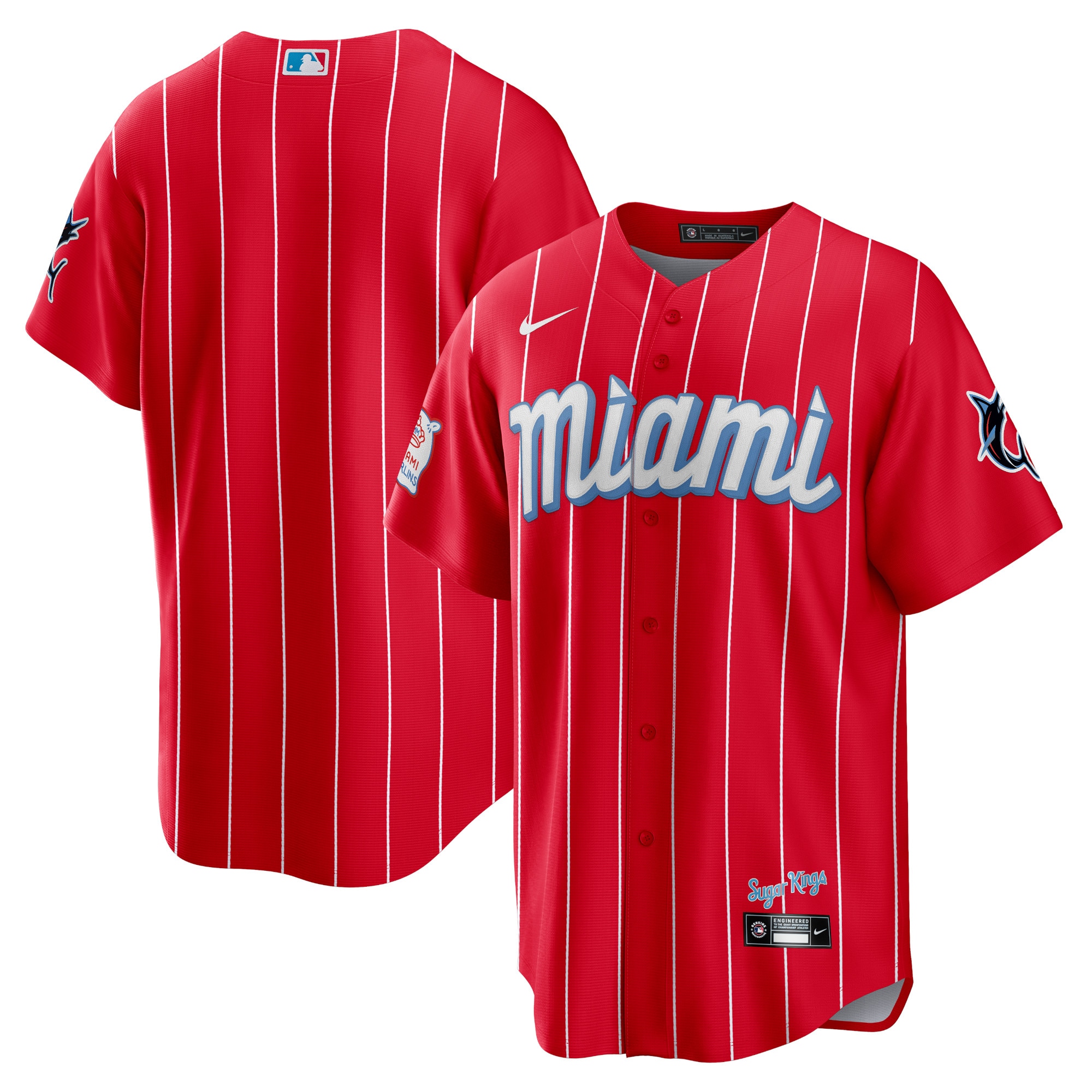 Miami Marlins 2021 City Connect Replica Baseball Jersey - Red