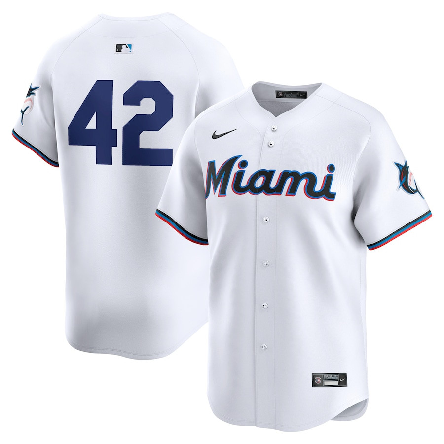 Miami Marlins 2024 Jackie Robinson Day Home Men Limited Baseball Jersey - White 