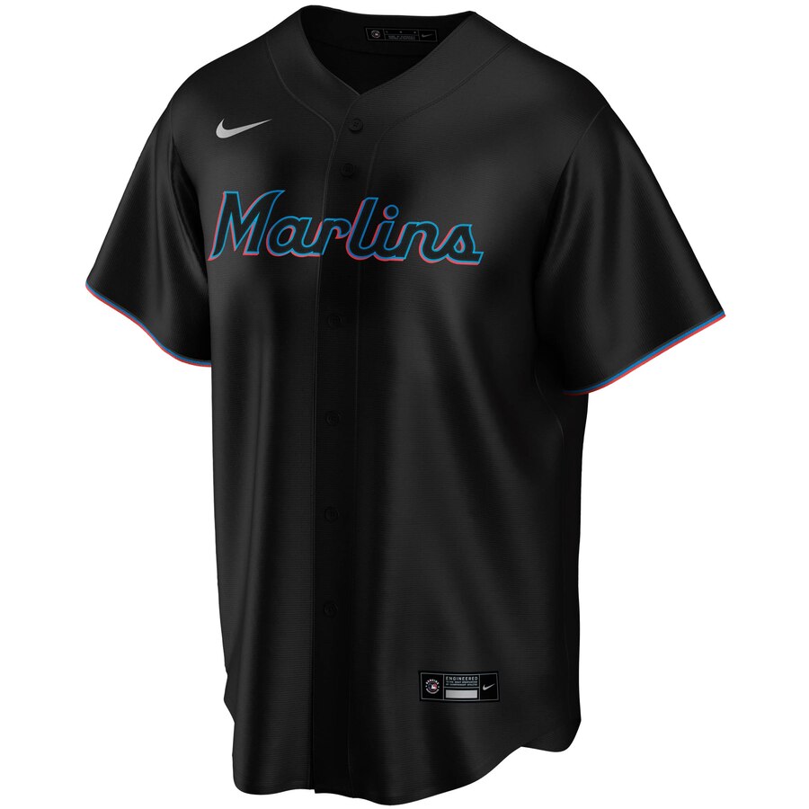 Alternative view of Miami Marlins Alternate 2020 Replica Team Baseball Jersey ÃƒÂ¢Ã¢â€šÂ¬Ã¢â‚¬Å“ Black