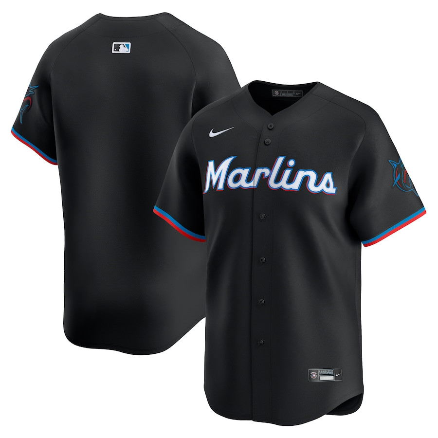 Miami Marlins Alternate Limited Men Baseball Jersey - Black 