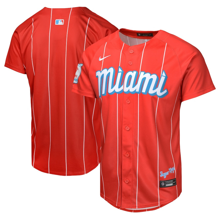 Miami Marlins City Connect Limited YOUTH Baseball Jersey - Red 