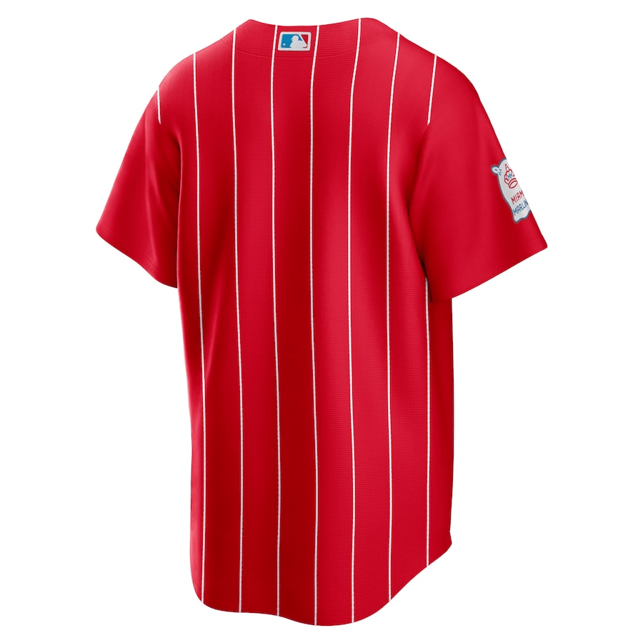 Alternative view of Miami Marlins City Connect Team Men Baseball Jersey - Red 