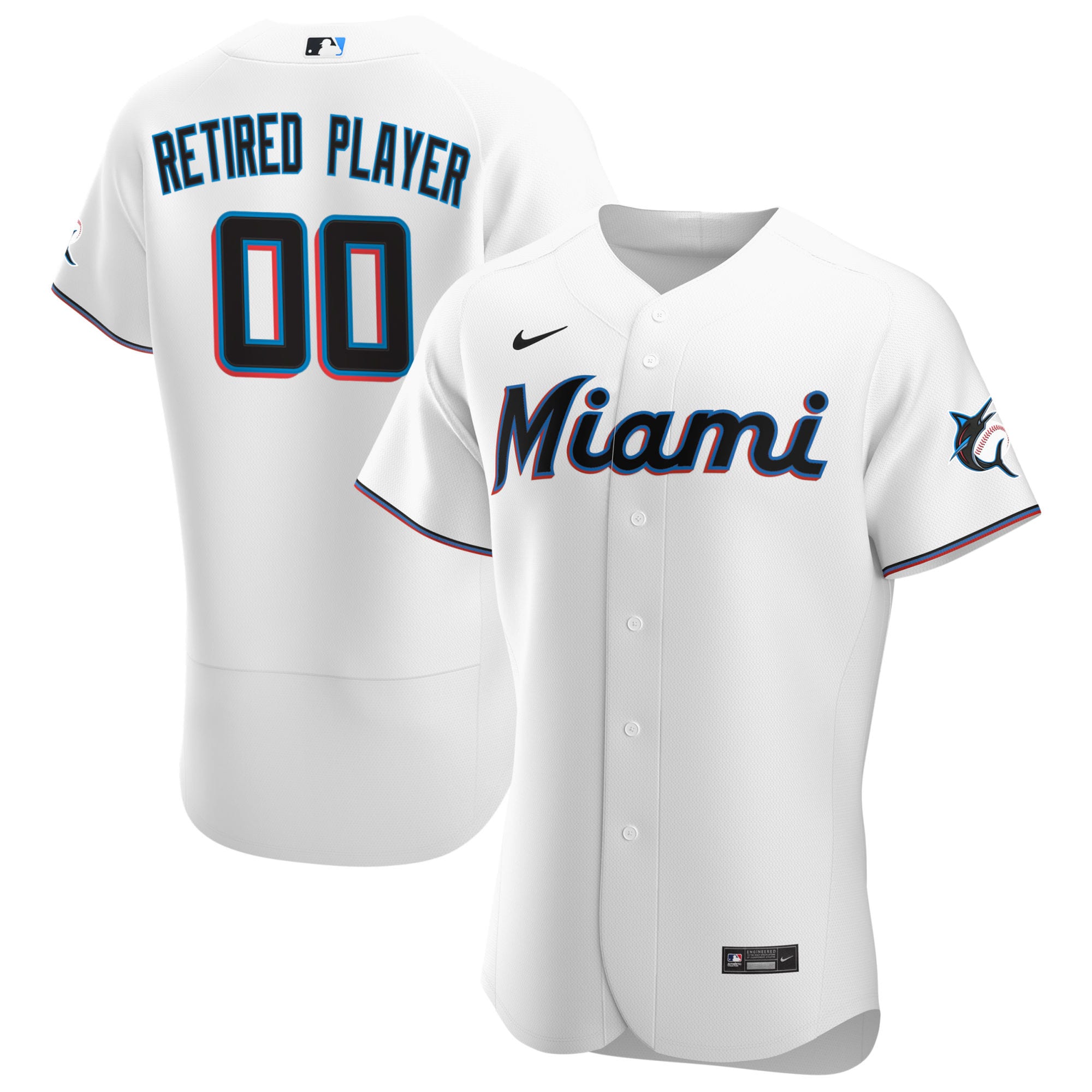 Miami Marlins Home Pick-a-player Retired Roster Authentic Jersey - White