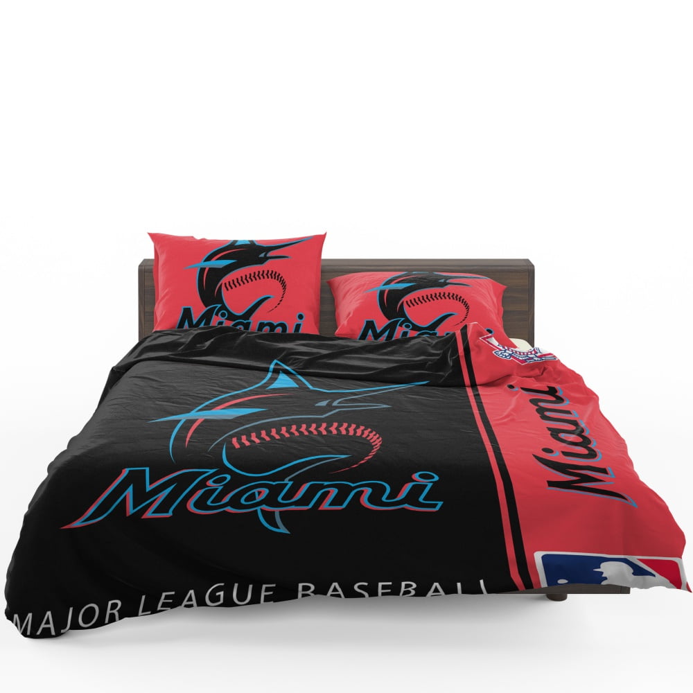 Miami Marlins MLB Baseball National League Bedding Set - Custom Bedding Set