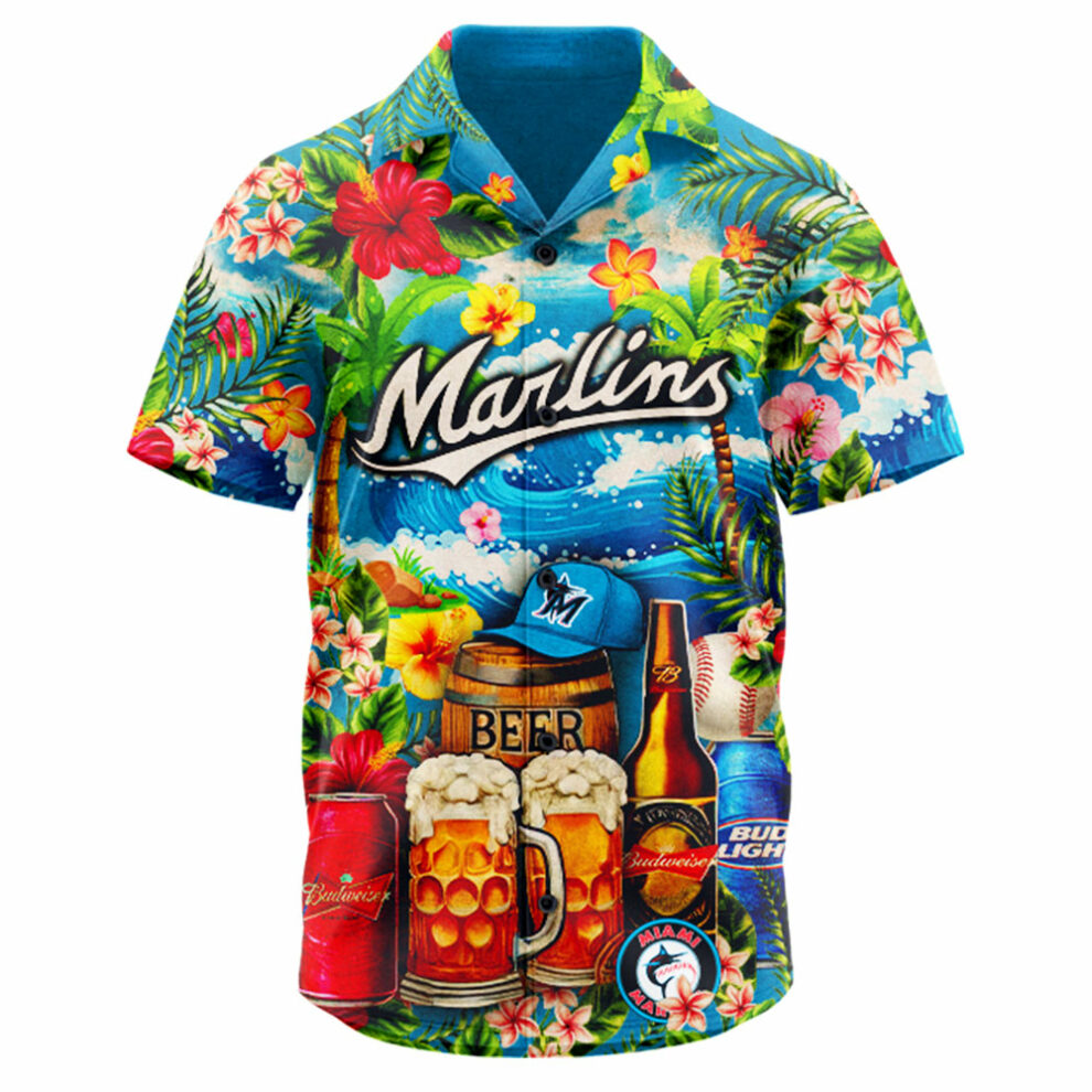 Alternative view of Miami Marlins Mlb Hawaiian Shirt Special Edition 2025miami Marlins Mlb Hawaiian Shirt Special Edition 2025 Custom Baseball Jersey