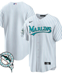 Miami Marlins Throwback Men Jersey - White 
