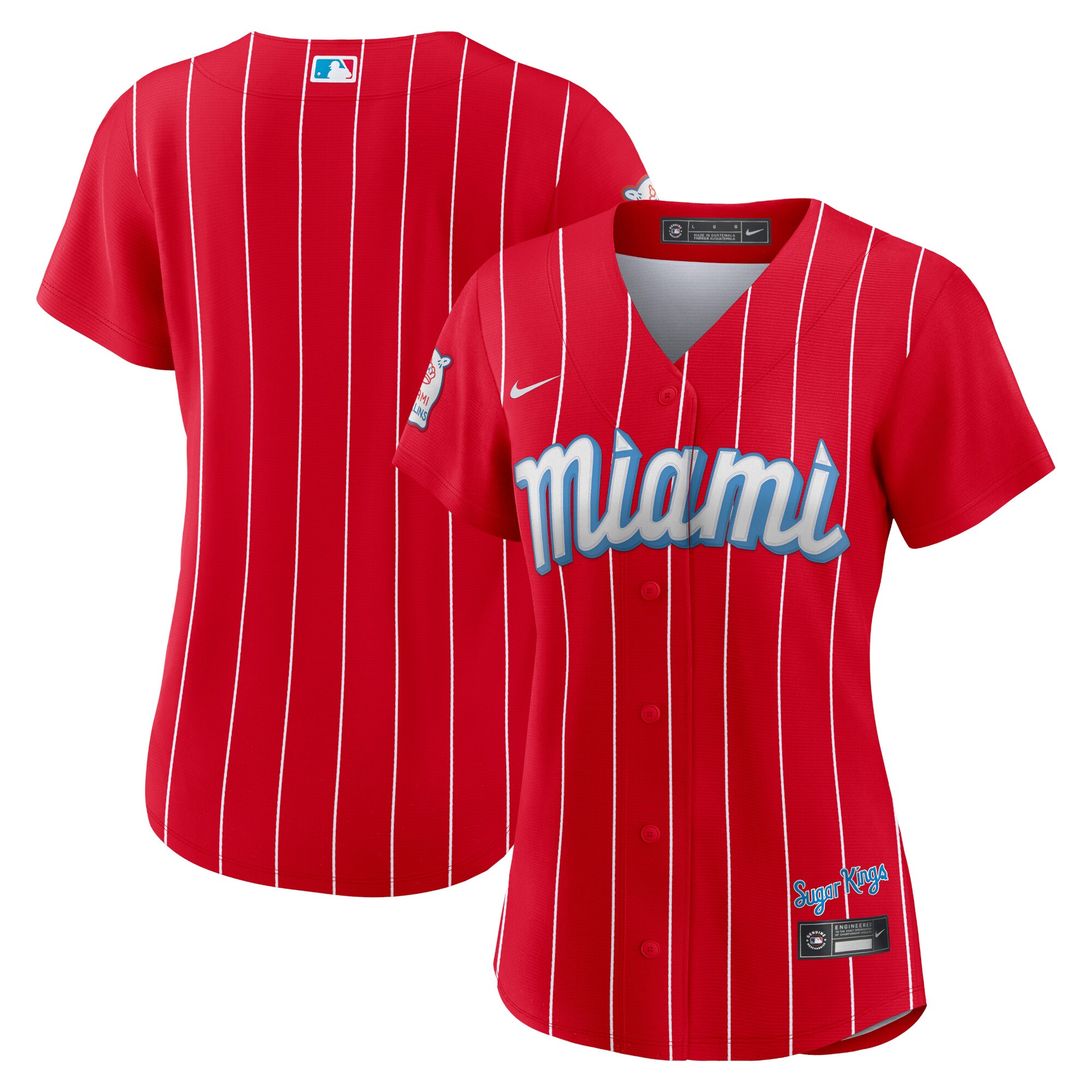 Alternative view of Miami Marlins Women’s City Connect Replica Team Jersey – Red