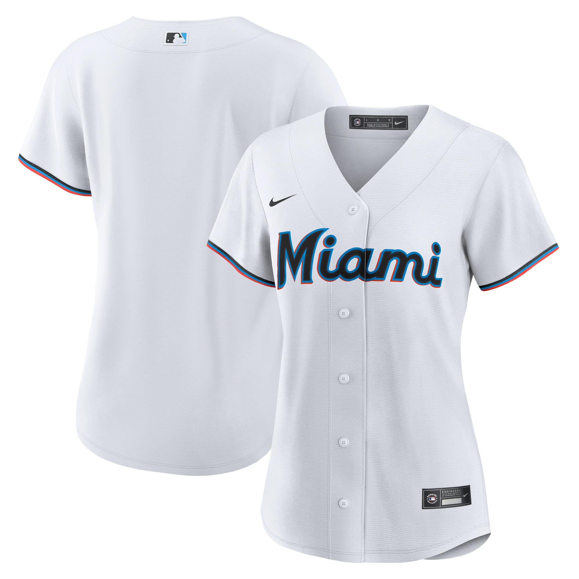 Miami Marlins Women's Replica Team Jersey - White