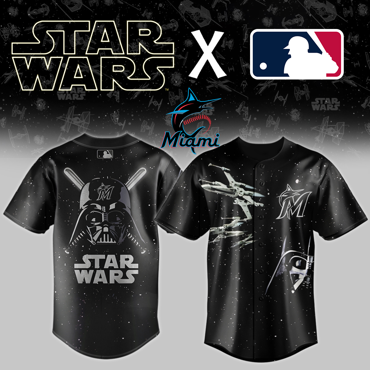 Miami Marlins X Star Wars Custom Baseball Jersey