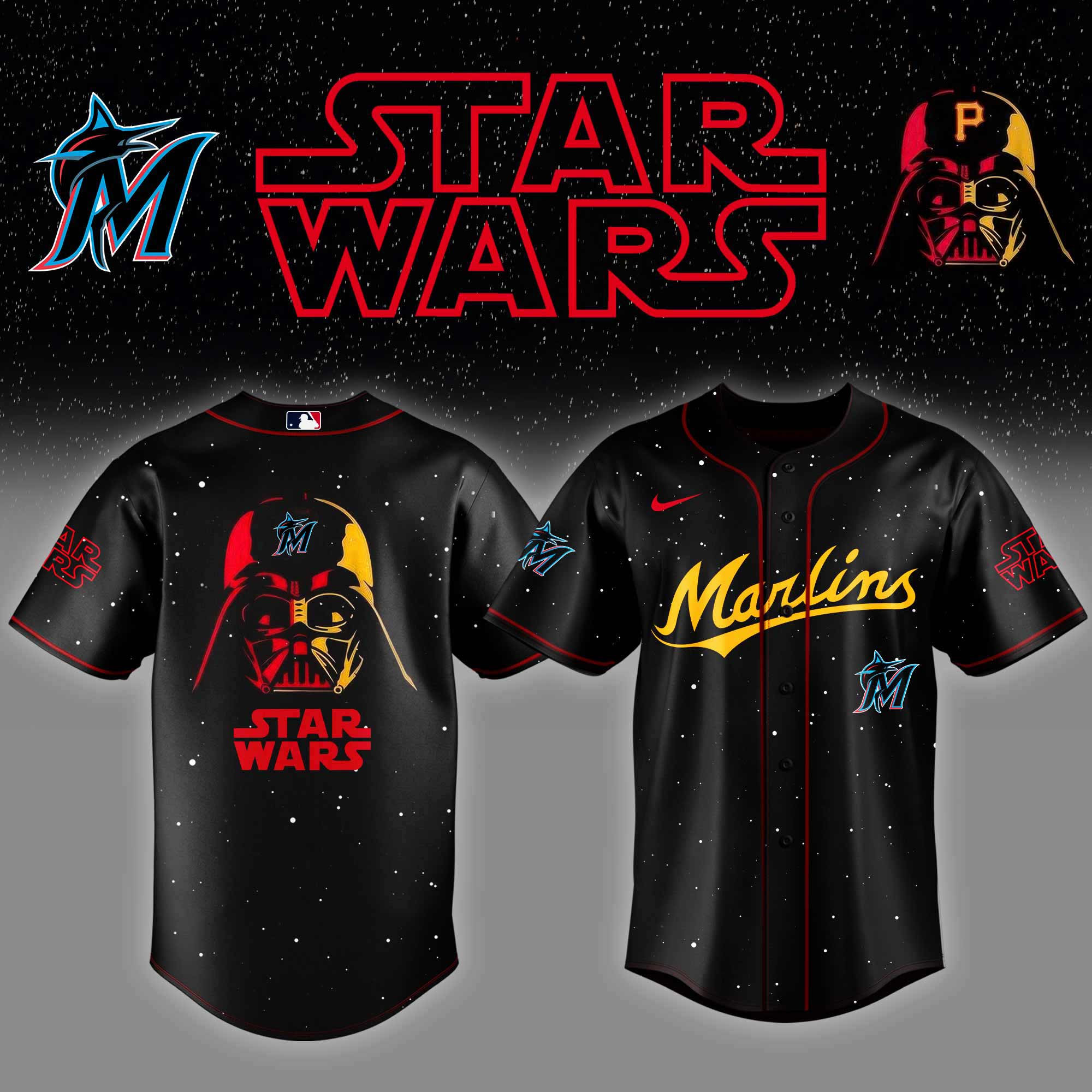 Miami Marlins X Star Wars Night Custom Baseball Jersey