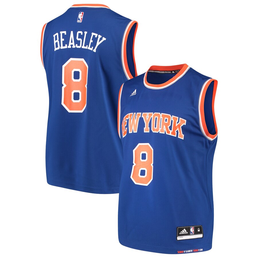 Michael Beasley New York Knicks Adidas Road Replica Basketball Jersey - Blue
