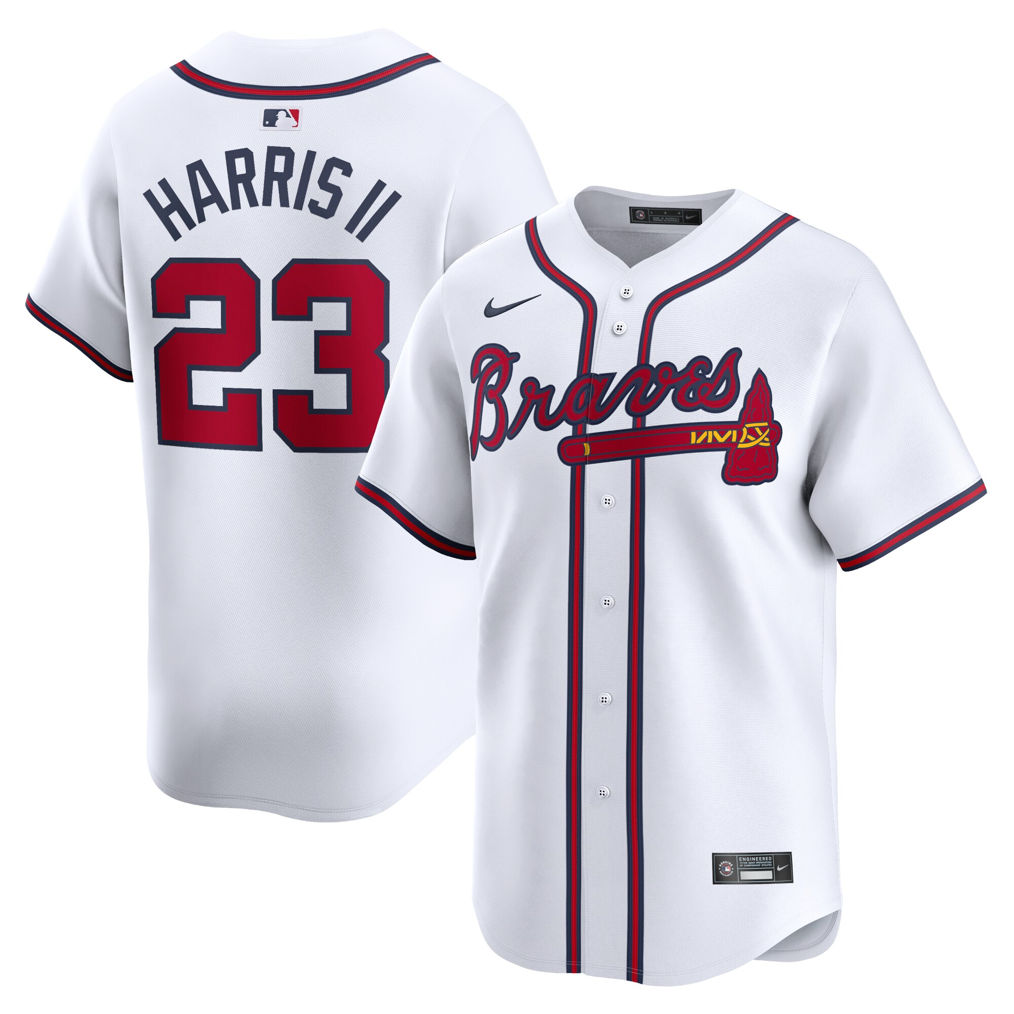 Michael Harris Ii Atlanta Braves Home Limited Player Baseball Jersey - White