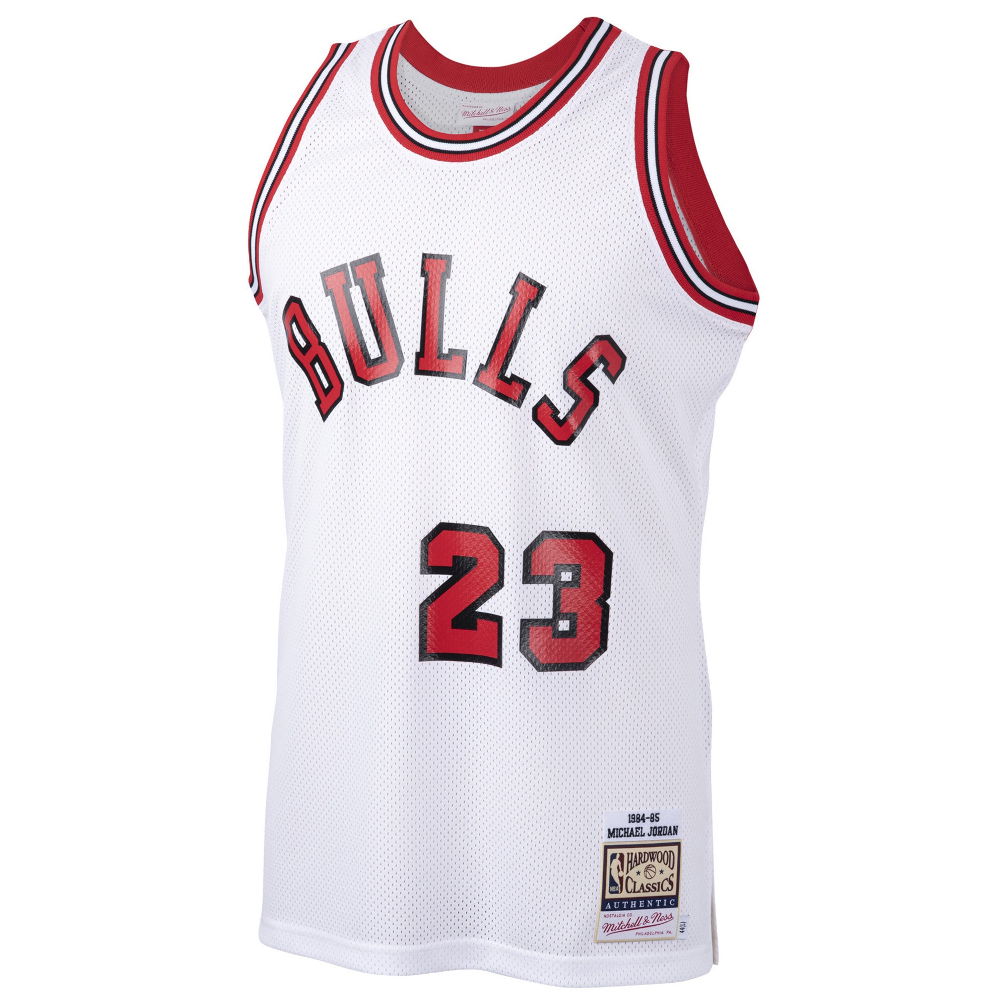 Alternative view of Michael Jordan Chicago Bulls Mitchell & Ness 1984/85 Hardwood Classics Rookie Authentic Basketball Jersey - White