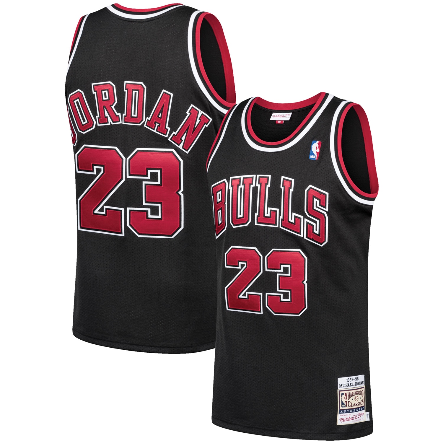 Michael Jordan Chicago Bulls Mitchell & Ness 1997-98 Hardwood Classics Authentic Player Basketball Jersey - Black
