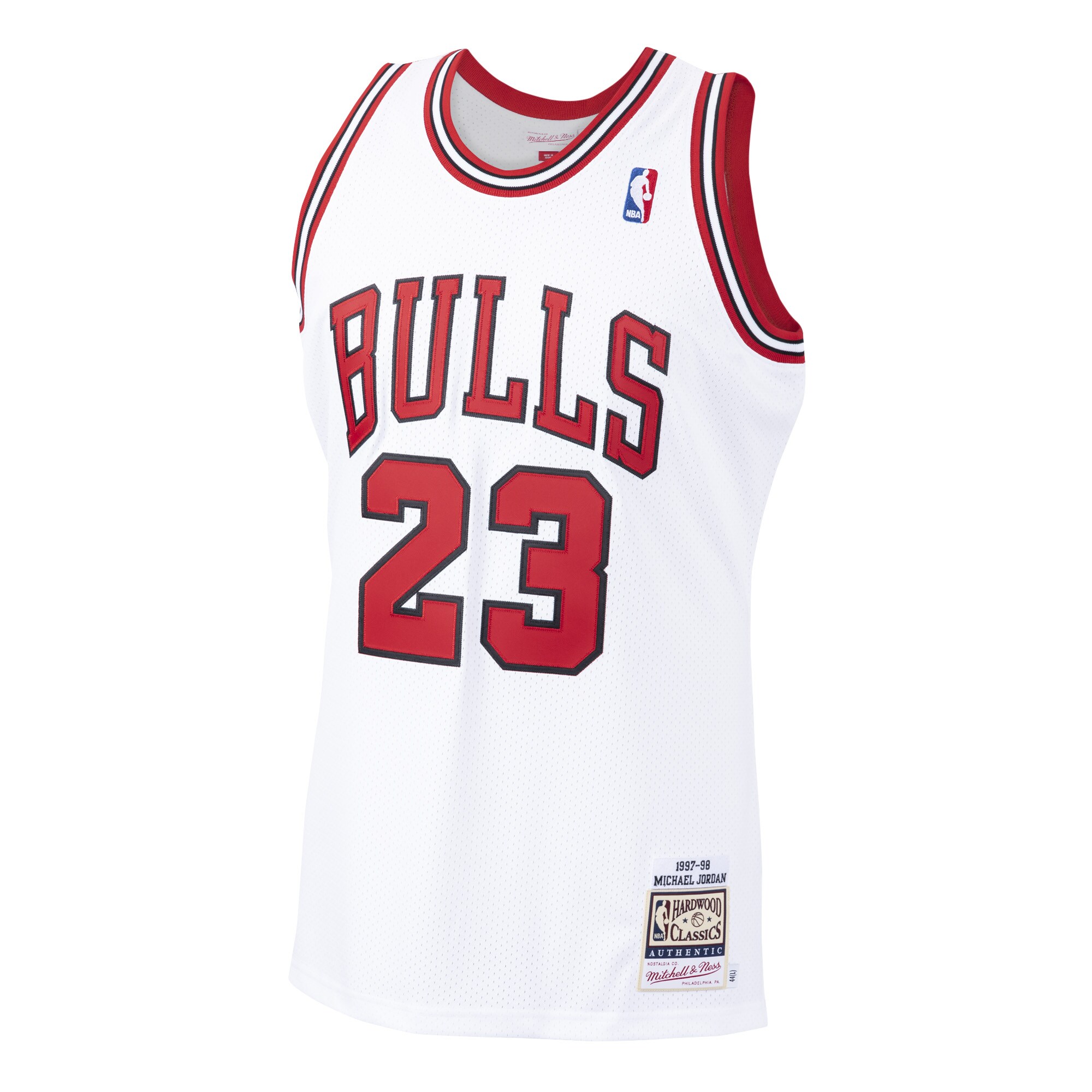Alternative view of Michael Jordan Chicago Bulls Mitchell & Ness 1997/98 Hardwood Classics Authentic Basketball Jersey - White