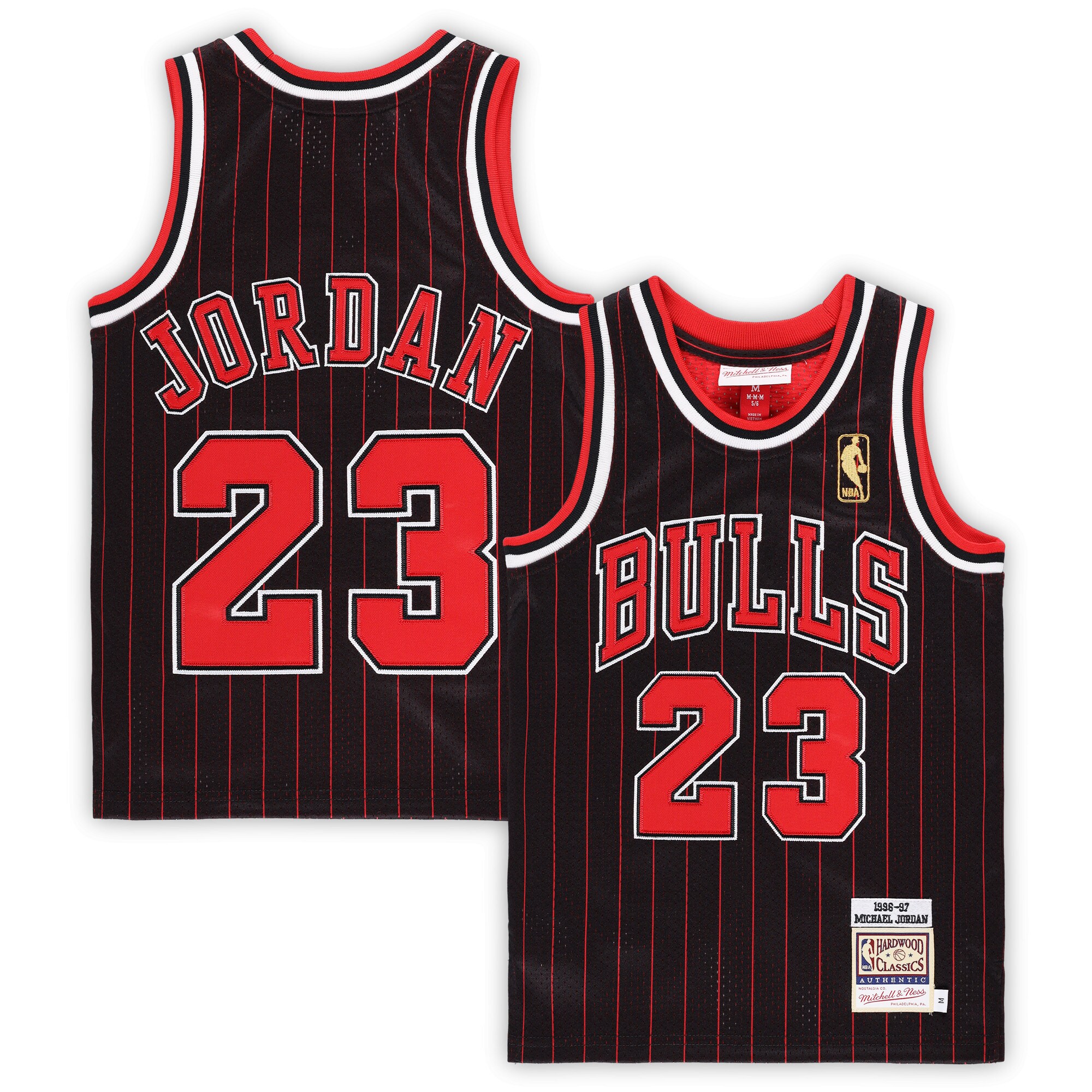 Michael Jordan Chicago Bulls Mitchell & Ness Preschool 1996/97 Hardwood Classics Authentic Basketball Jersey - Black