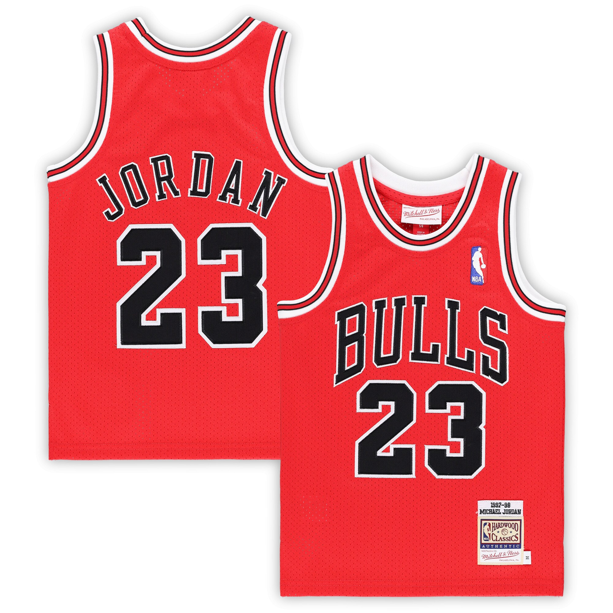 Michael Jordan Chicago Bulls Mitchell & Ness Preschool 1997/98 Hardwood Classics Authentic Basketball Jersey - Red