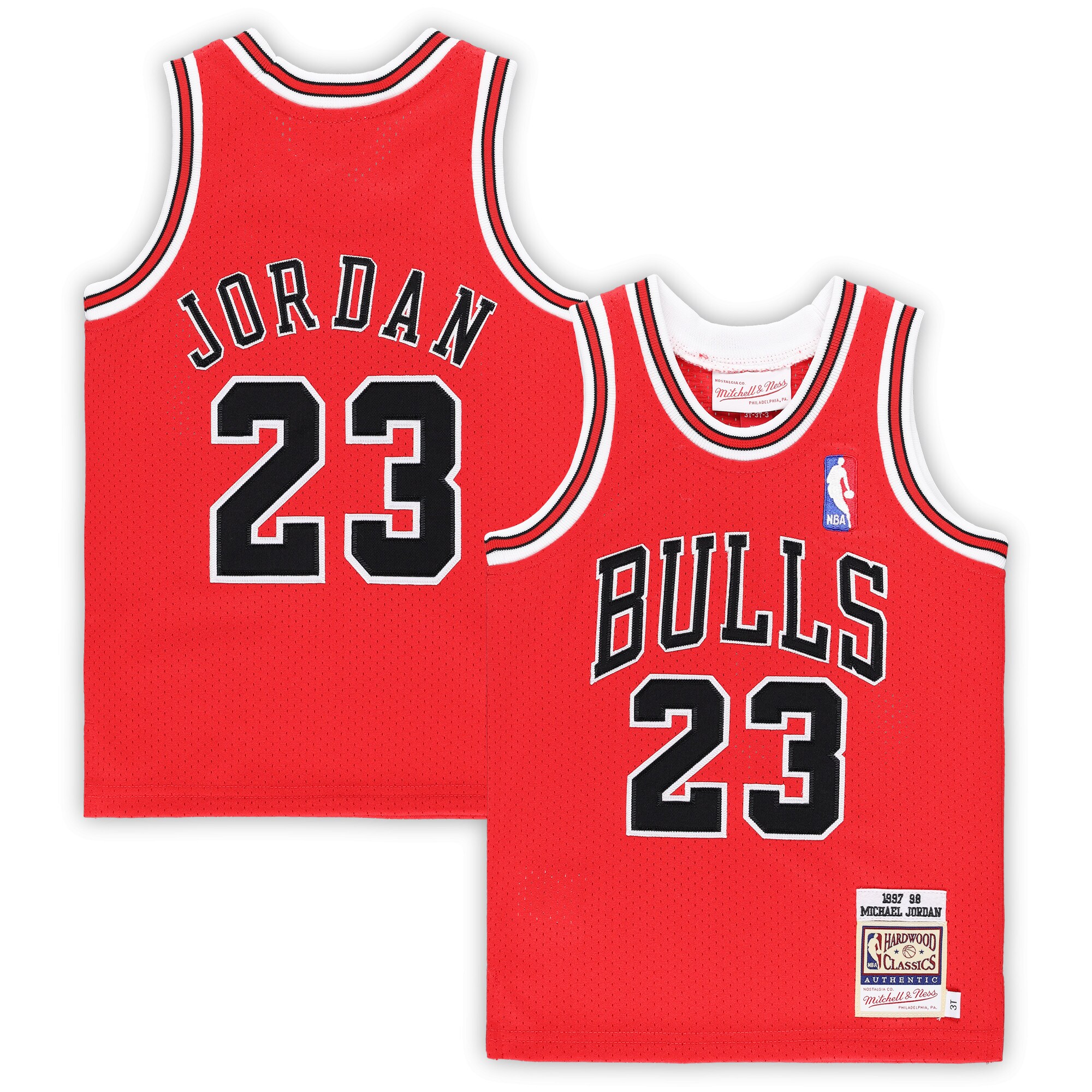 Michael Jordan Chicago Bulls Mitchell & Ness Toddler 1997/98 Hardwood Classics Authentic Basketball Jersey - Red