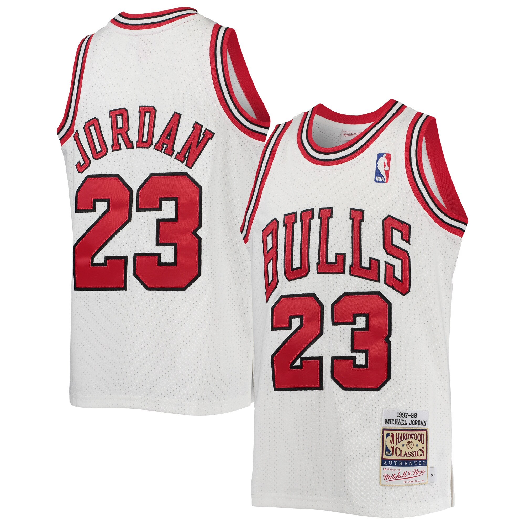 Michael Jordan Chicago Bulls Mitchell & Ness Youth 1997/98 Hardwood Classics Authentic Basketball Jersey - White